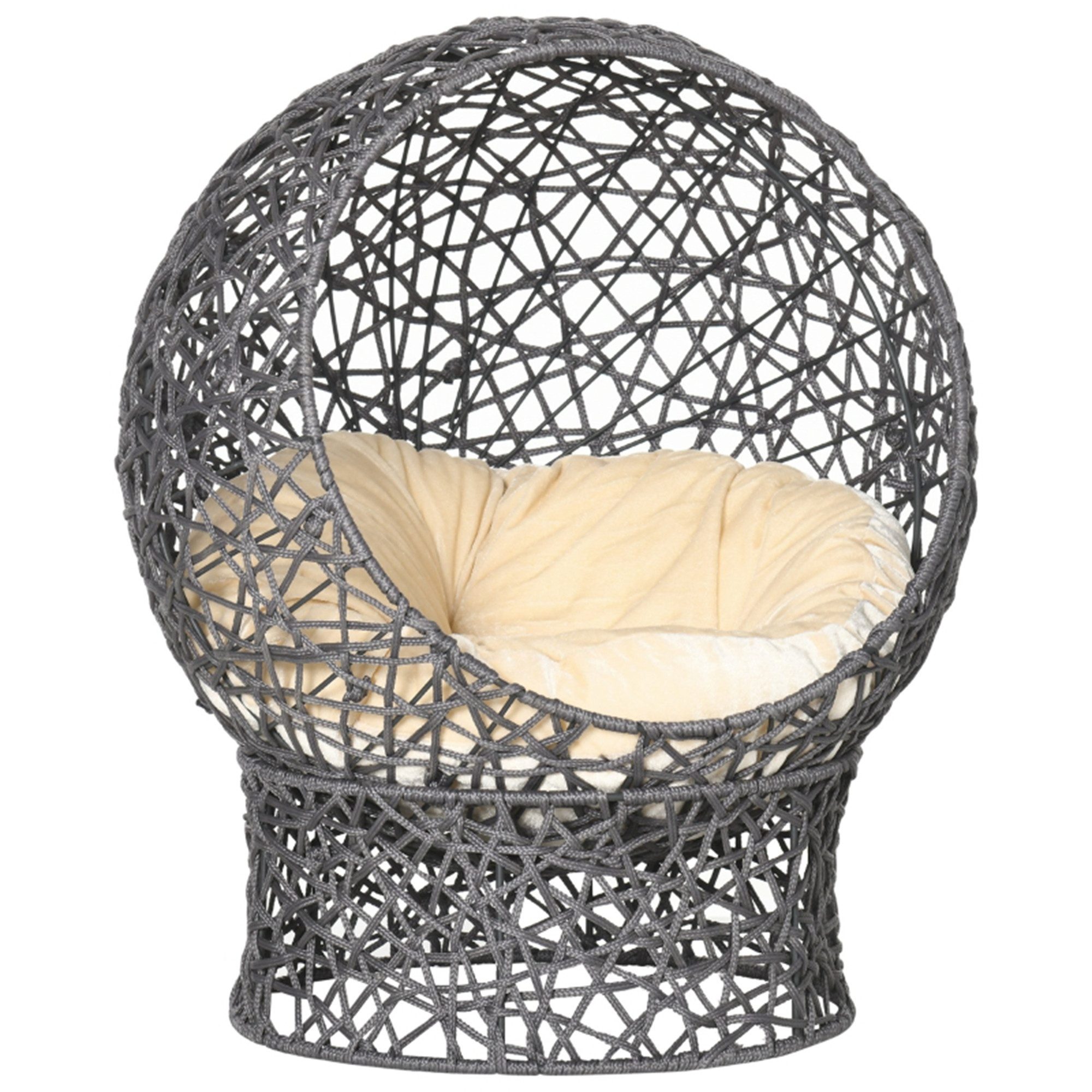 MC Star Tierbett Katzenkorb, Katzenhöhle inkl. Kissen, 2-teilig, 50 cm x 50 cm x 60 cm