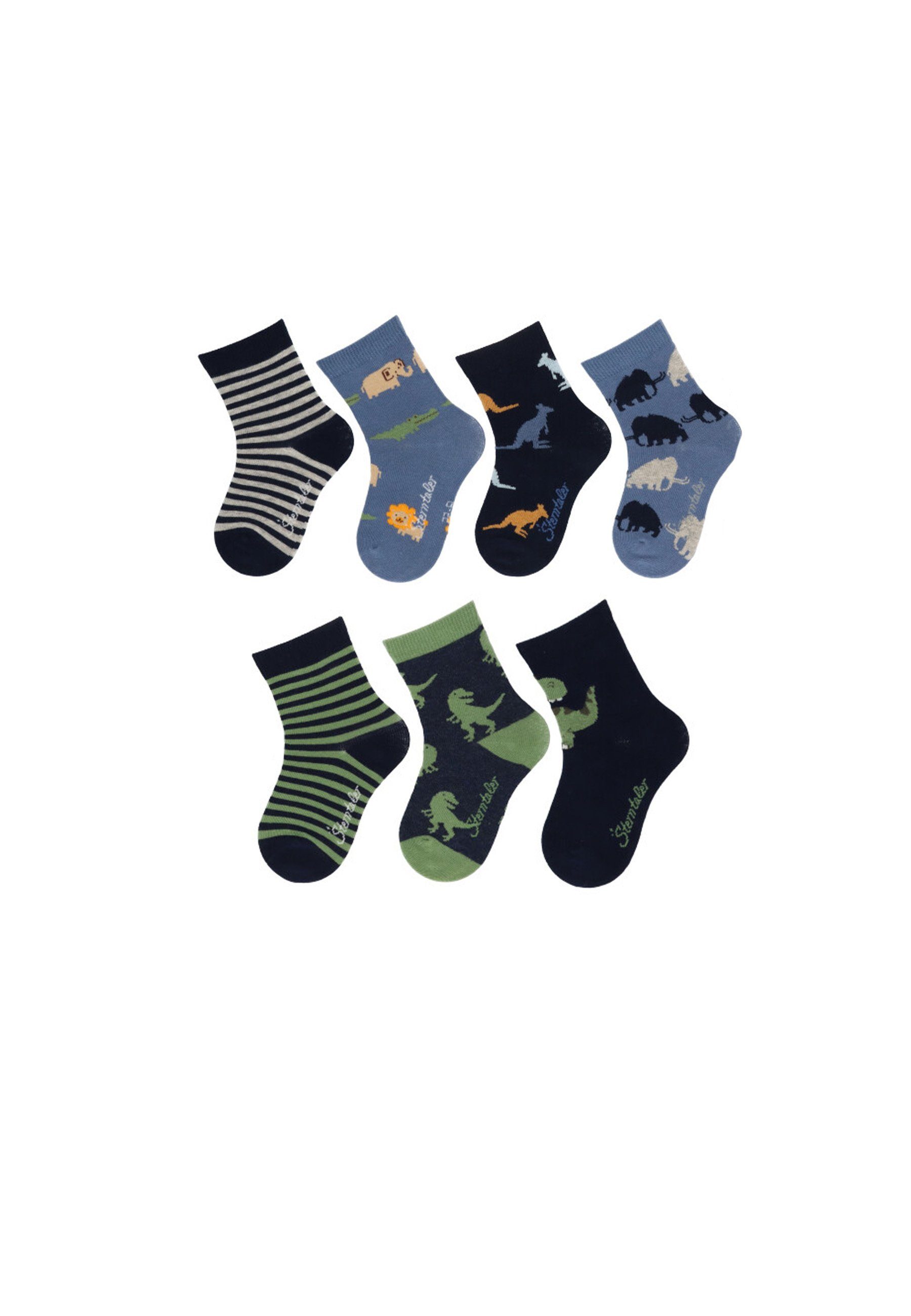Sterntaler® Feinsöckchen Socken 7er-Box Wildnis (7-Paar, 7er-Pack) 7 Paar Jungensöckchen in Geschenkbox mit coolen Motiven – Bild 5 von 5