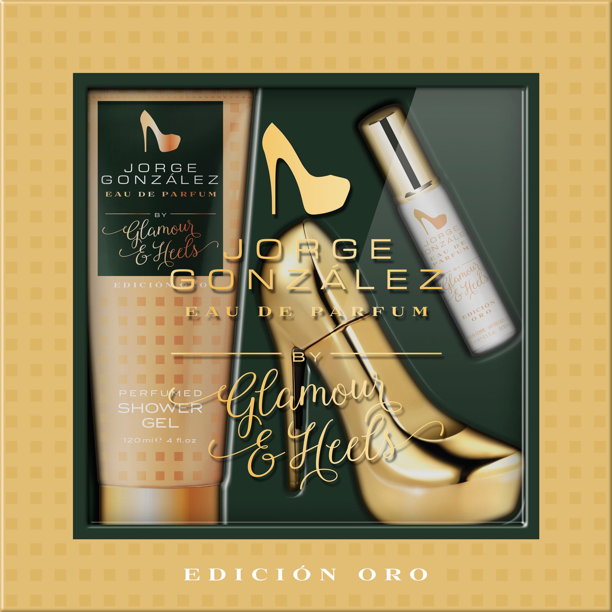 JORGE GONZÁLEZ Eau de Parfum JORGE GONZÁLEZ EDICIÓN ORO 3er Geschenkset, EDP+Duschgel, Damenduft