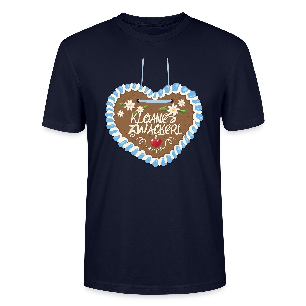 T-Shirt Lebkuchenherz design Kloane’s Zwackerl Unisex Bio T-Shirt