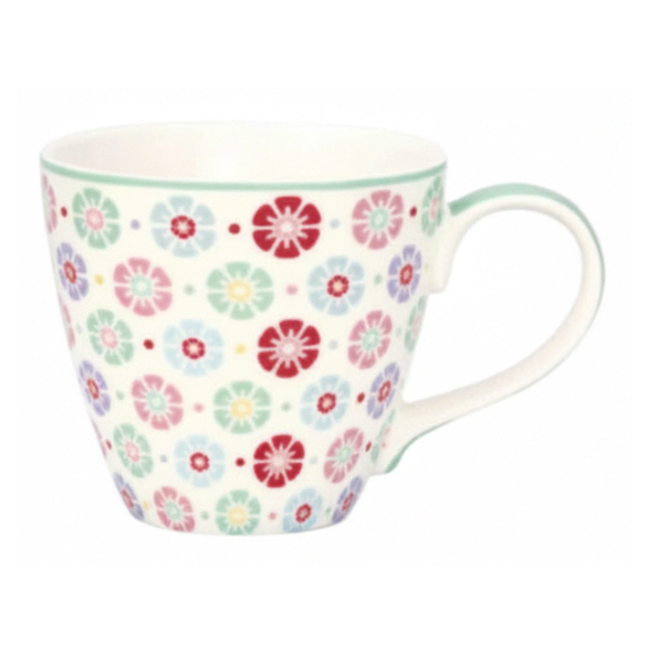 Greengate Tasse GreenGate Tasse Rike Weiß/Geblümt