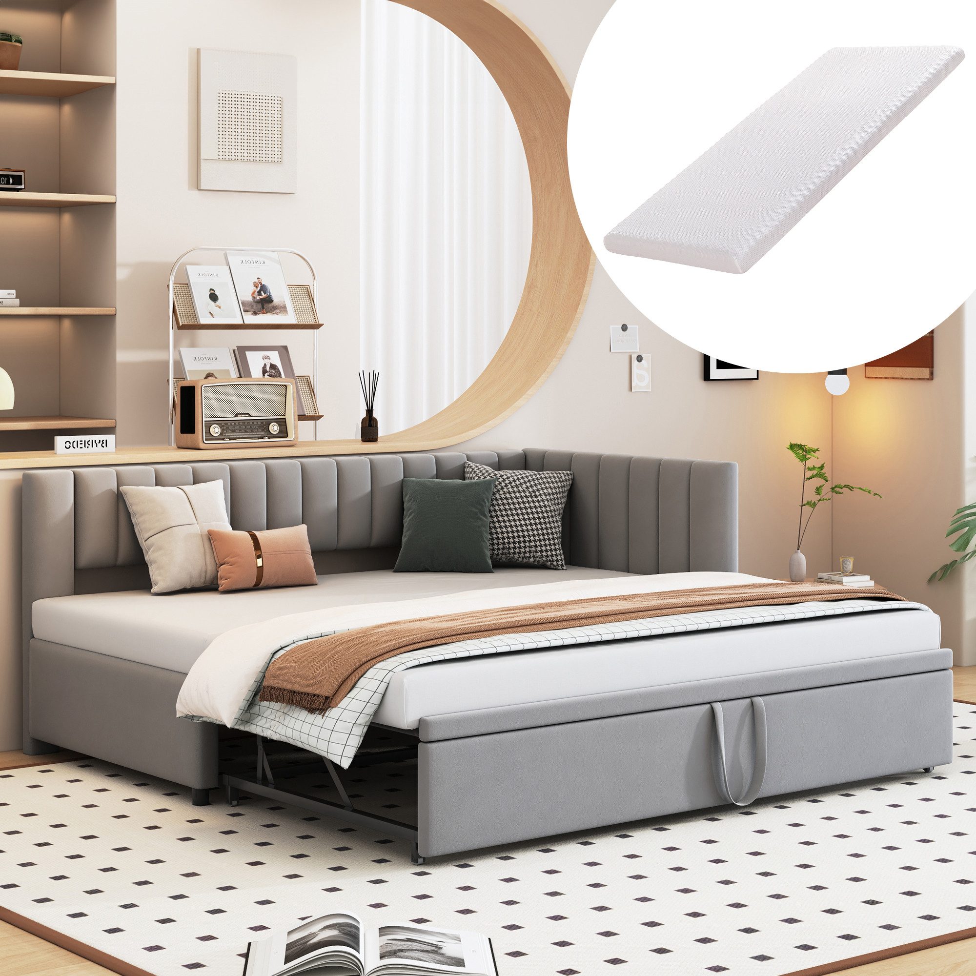 HAUSS SPOLE Schlafsofa 90/180x200 mit Ausziehbett günstig online kaufen