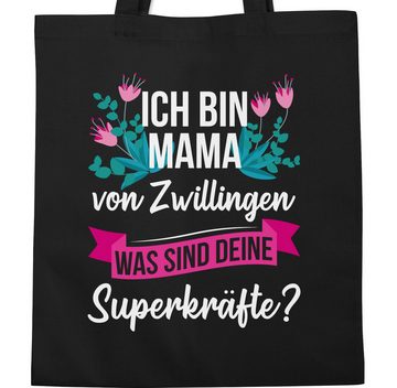 Shirtracer Umhängetasche Ich bin Mama von Zwillingen was sind deine Superkräfte, Mama