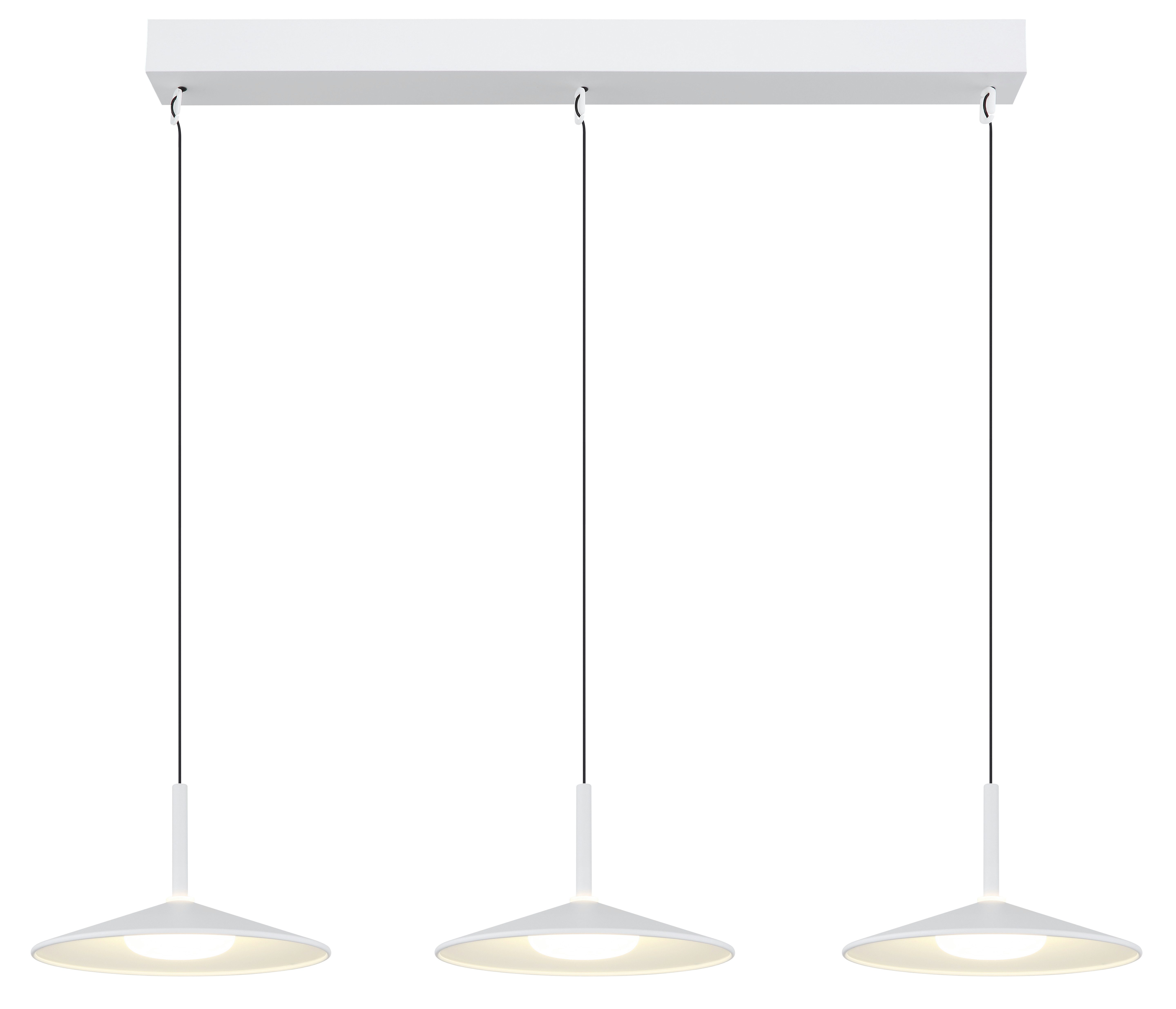 GLOBO LIGHTING Hängeleuchte LAMPONE, LED fest integriert, Warmweiß, Hängelampe Metall Acryl opal Esszimmer Esstisch