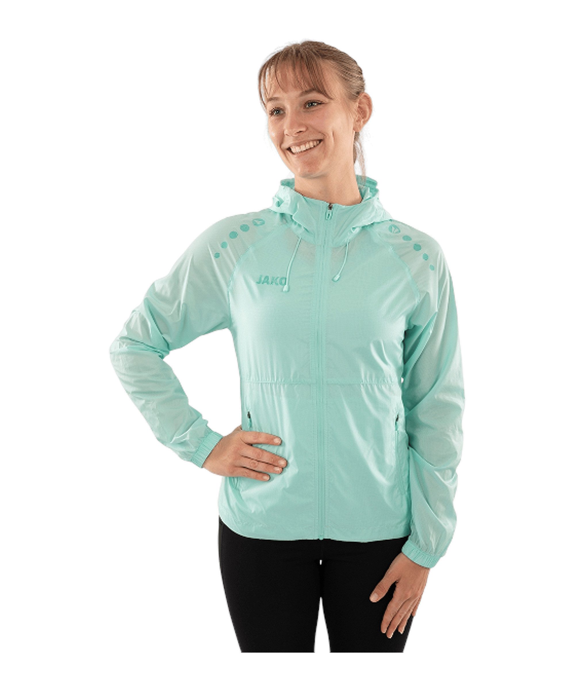 Jako Allwetterjacke Flow Lightweight Jacke Damen (1-St) Kapuze_Kordelzug