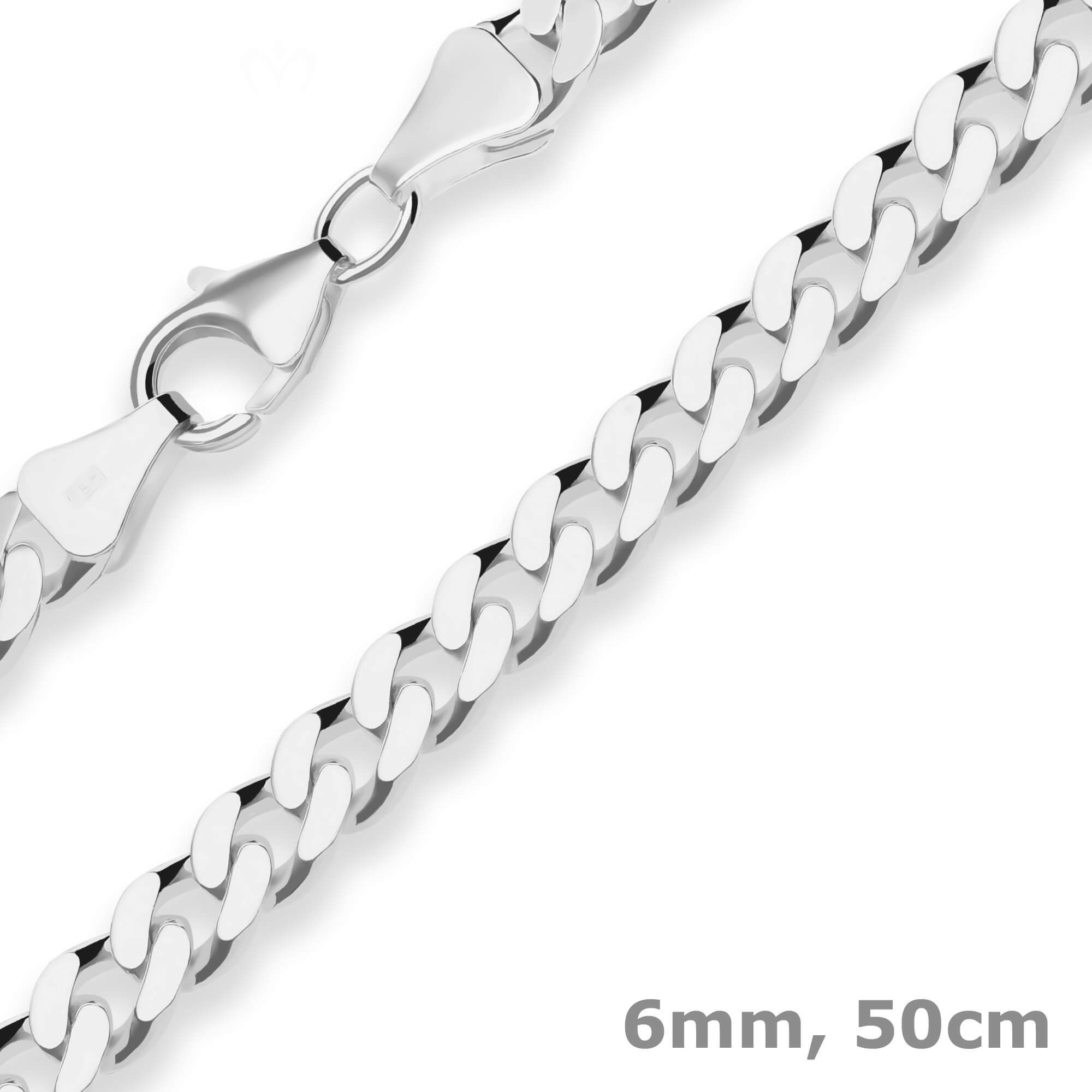 Panzerkette 6mm Panzerkette aus 925 Silber 50cm