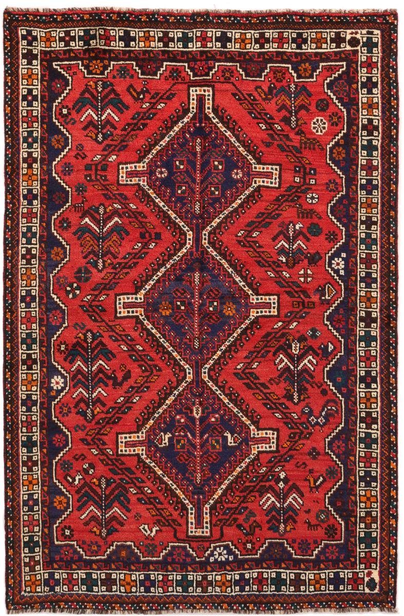 Nain Orientteppich rechteckig, Perserteppich, Höhe: Trading, Handgeknüpfter mm 10 / Shiraz Orientteppich 157x241