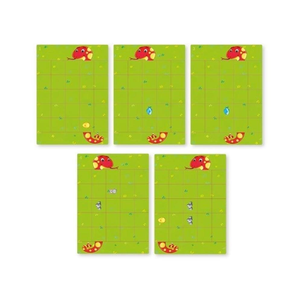 goki Spiel Magnetspiel Hungrige Schlange 22 teilig, Puzzle Schlangenpuzzle Magnetpuzzle