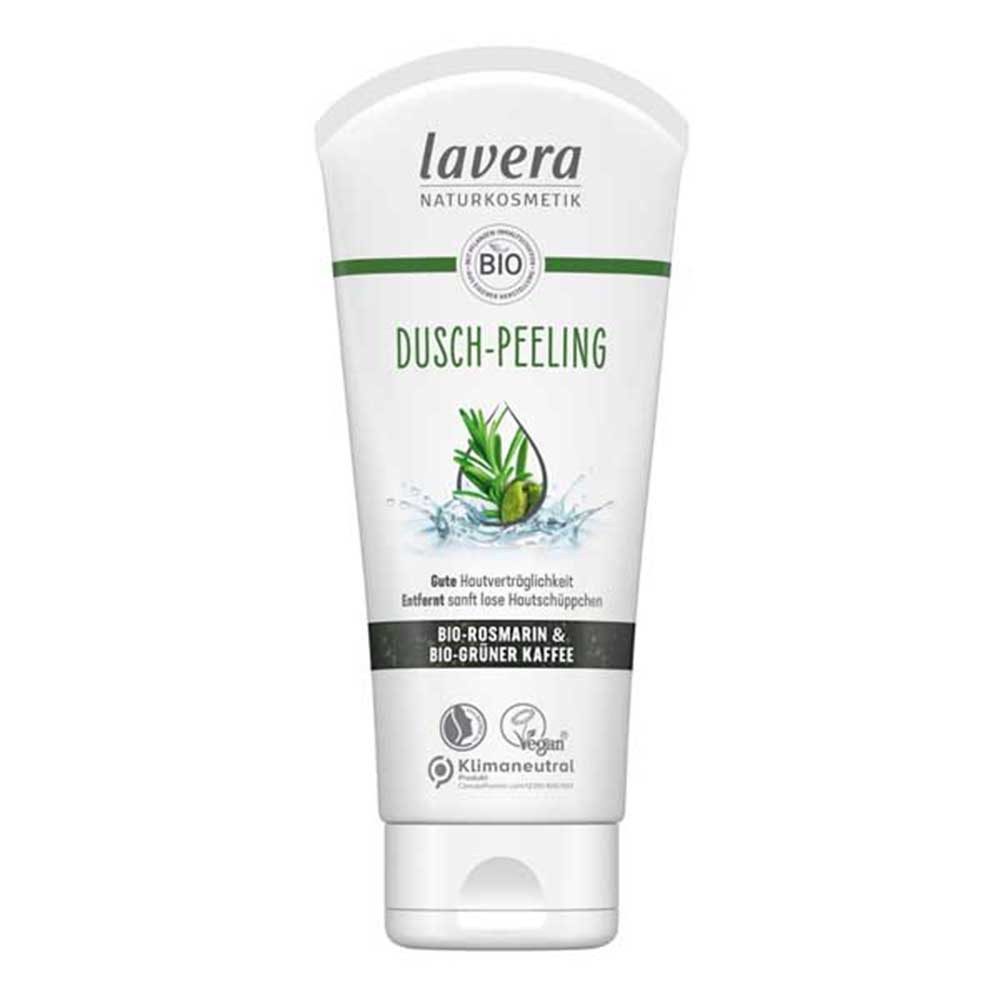lavera Körperpeeling Dusch-Peeling - Bio Rosmarin & Bio-Grüner Kaffee 200ml