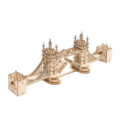 Robotime Modellbausatz Rolife Tower Bridge TG412 3D-Holzpuzzle 113 Teile