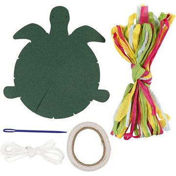 creativ company Kreativset 977365, Mini Bastelset: Schildkröte, Materialset zum Basteln einer Schildkröte aus festem Karton
