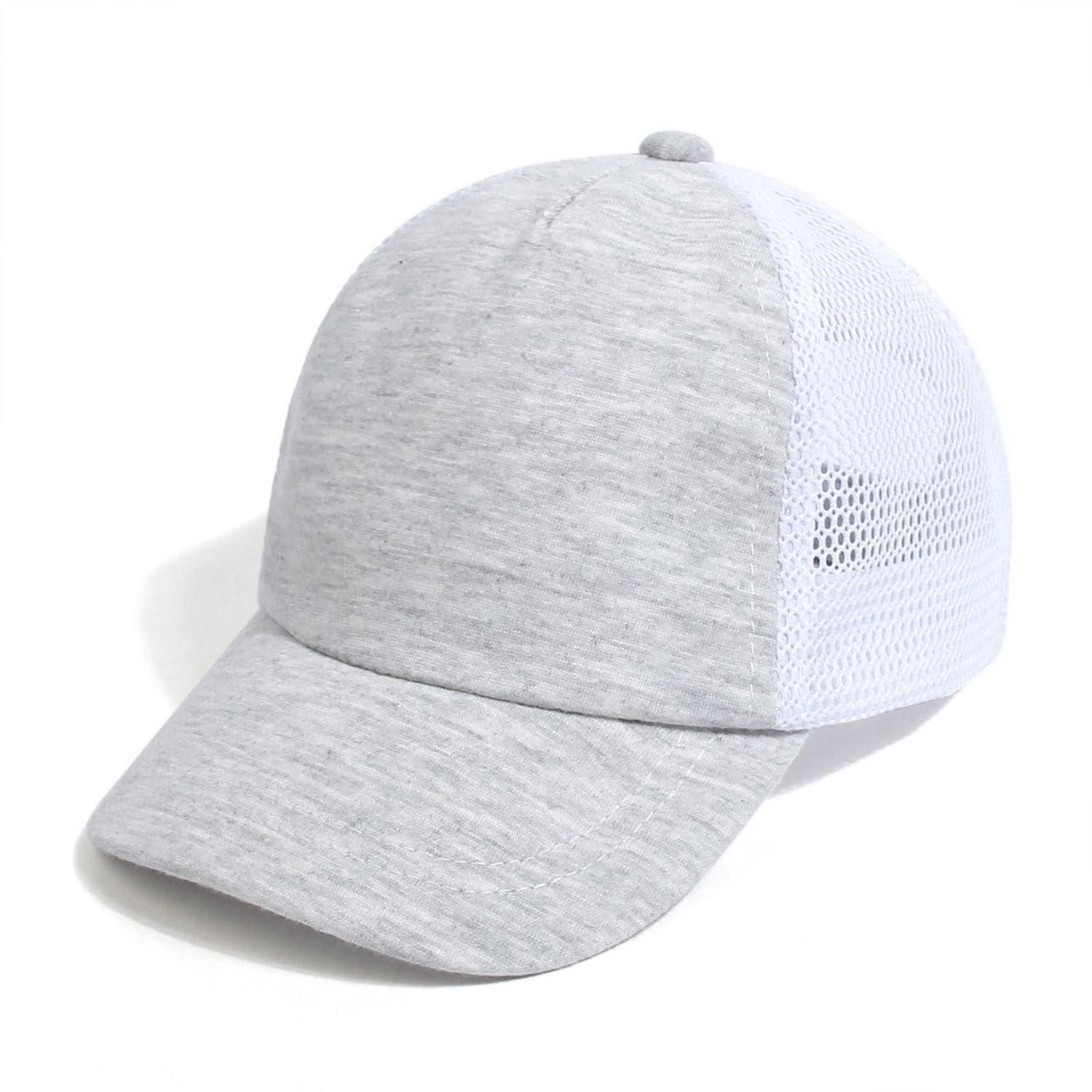 Baseball Cap Baseballkappe Kinder Mesh UV Schutz Sonnenhut Jungen L Hellgrau