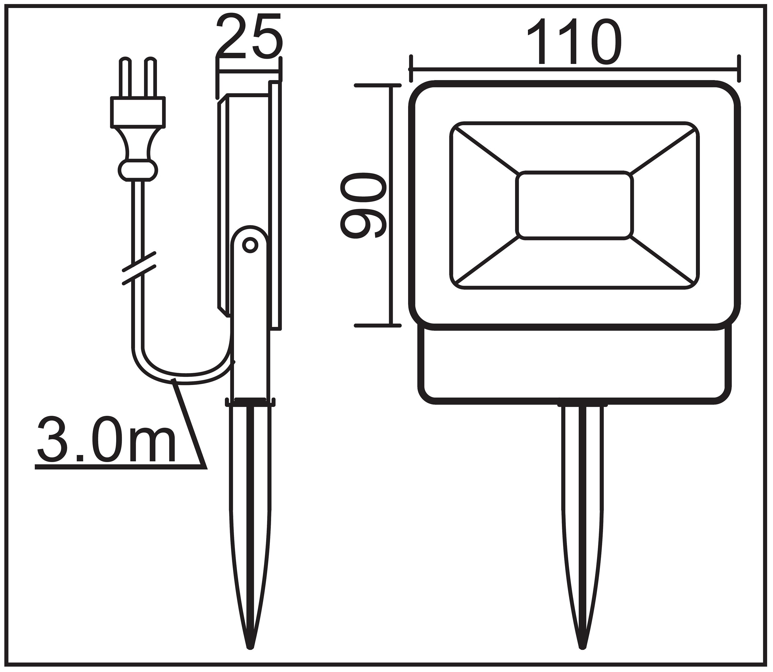 TRANGO LED Gartenstrahler, 3085 *SAVETY* LED Gartenstrahler IP65 10 Watt fe günstig online kaufen