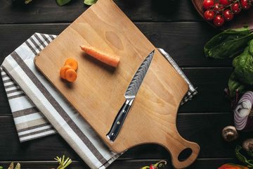 Muxel Gemüsemesser Das Gemüsemesser, Allzweckmesser mit 13 cm Klinge Damaskus Stahl, perfekt ausbalanciert