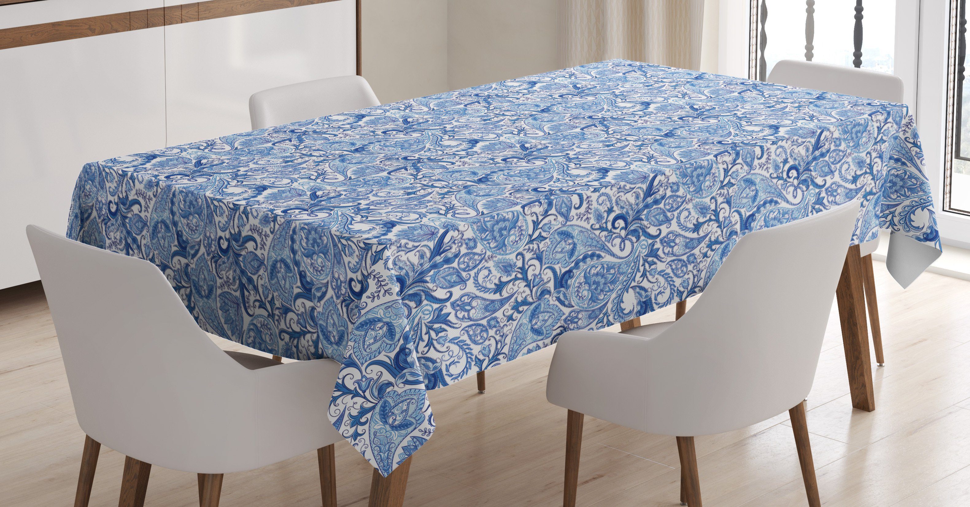 Abakuhaus Tischdecke Farbfest Waschbar Für den Außen Bereich geeignet Klare Farben, Blau natürlichkeit