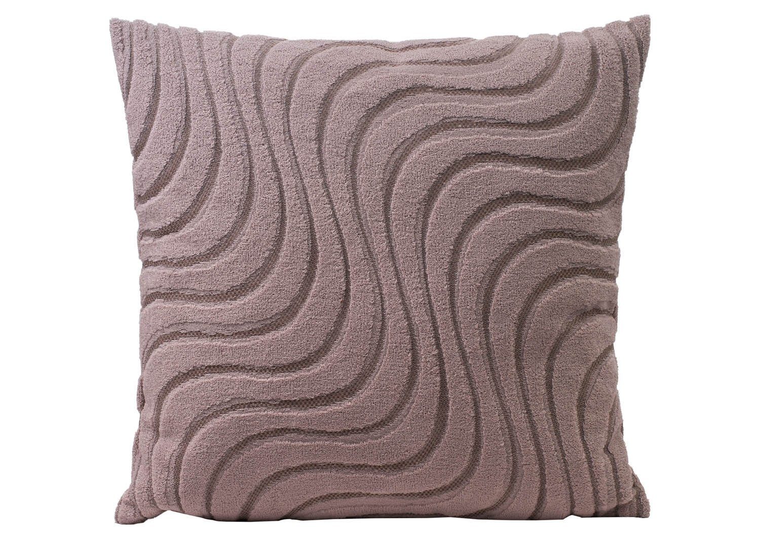 Gözze Подушкиhülle OCEAN, Taupe, 40 x 40 cm, Polyester, Wellen-Muster, mit Reißverschluss
