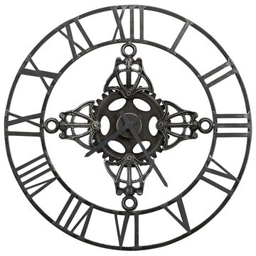vidaXL Uhr Wanduhr Silbern 78 cm Metall