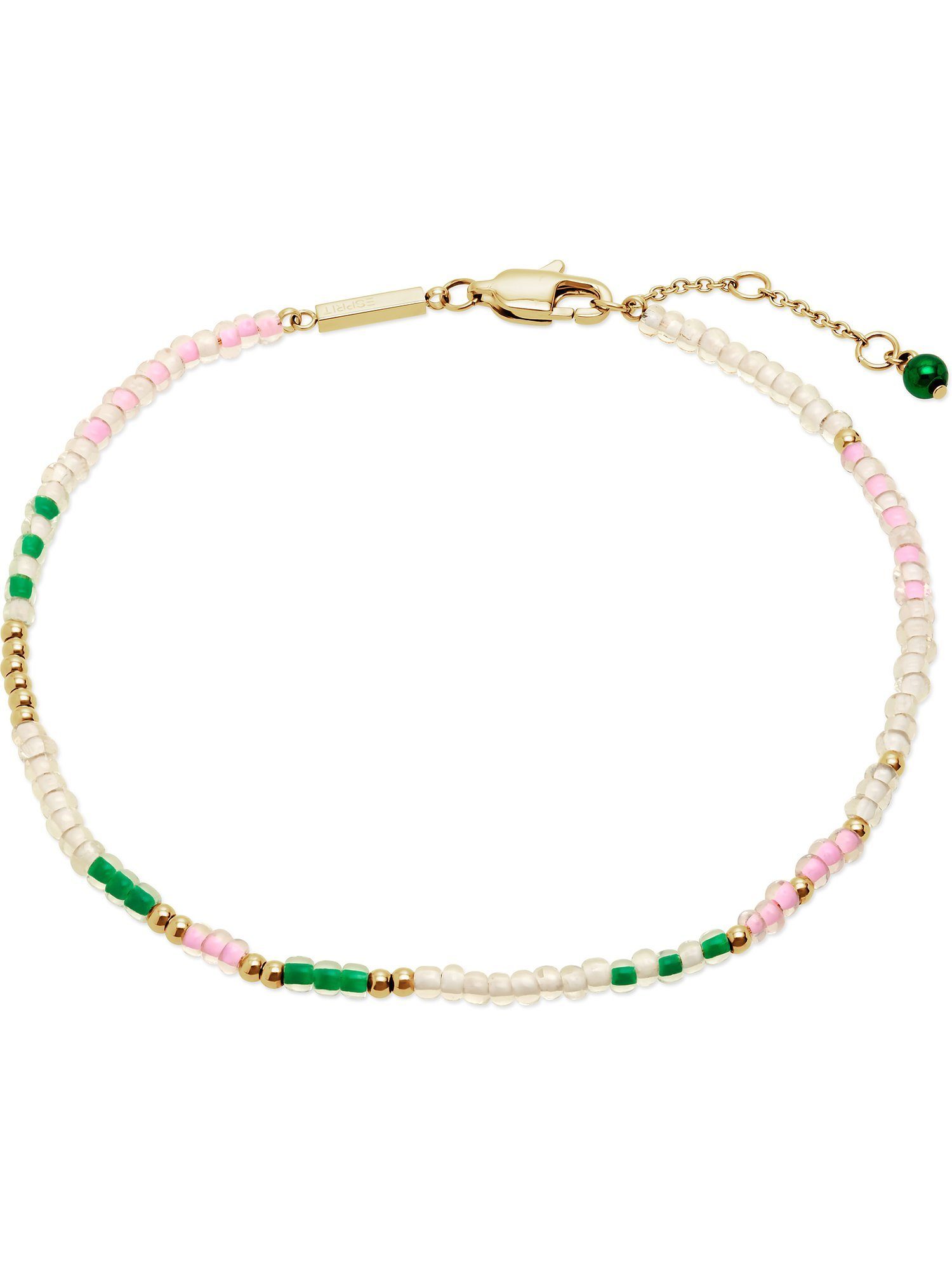 Esprit Fußkette ESPRIT Damen-Fußkette Edelstahl, Glas