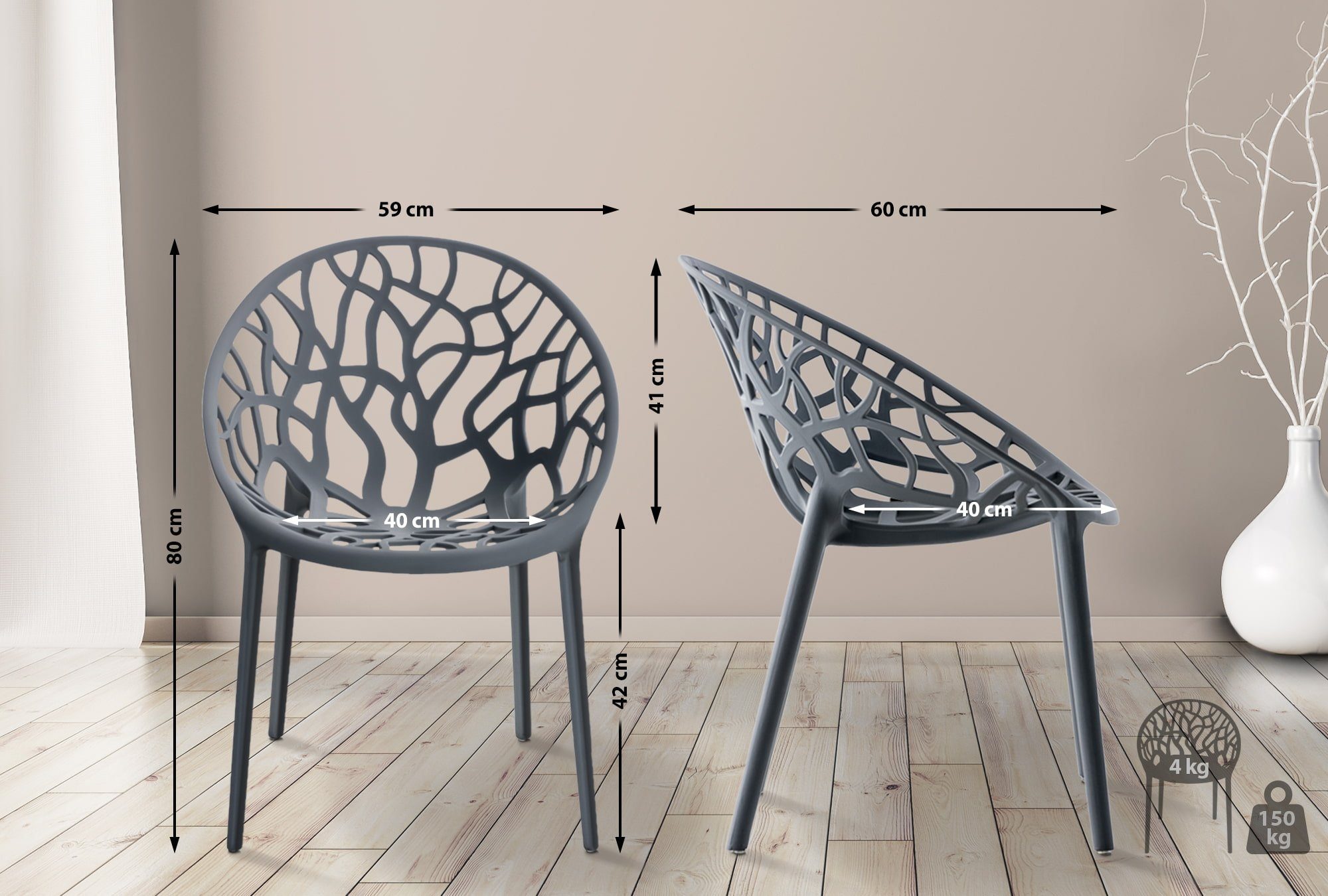 CLP Gartenstuhl Hope, Outdoor, Kunststoff, stapelbar günstig online kaufen
