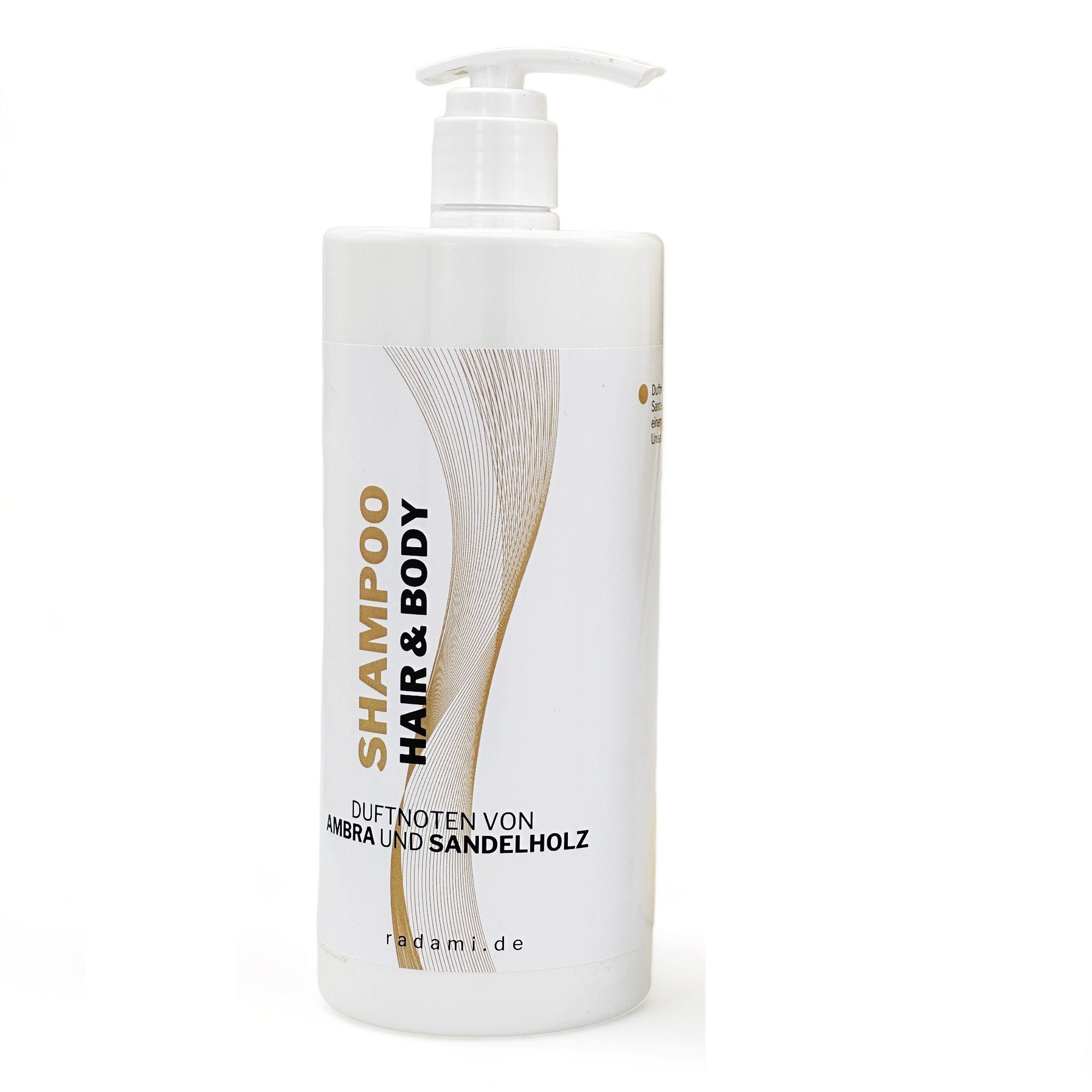 Radami Rohrreinigungspistole Shampoo Hair und Body Duschgel Duft Ambra / Sandelholz 1 L