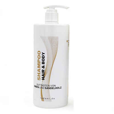 Radami Kopfhaut-Pflegeshampoo Shampoo Hair und Body Duschgel Duft Ambra / Sandelholz 1 L