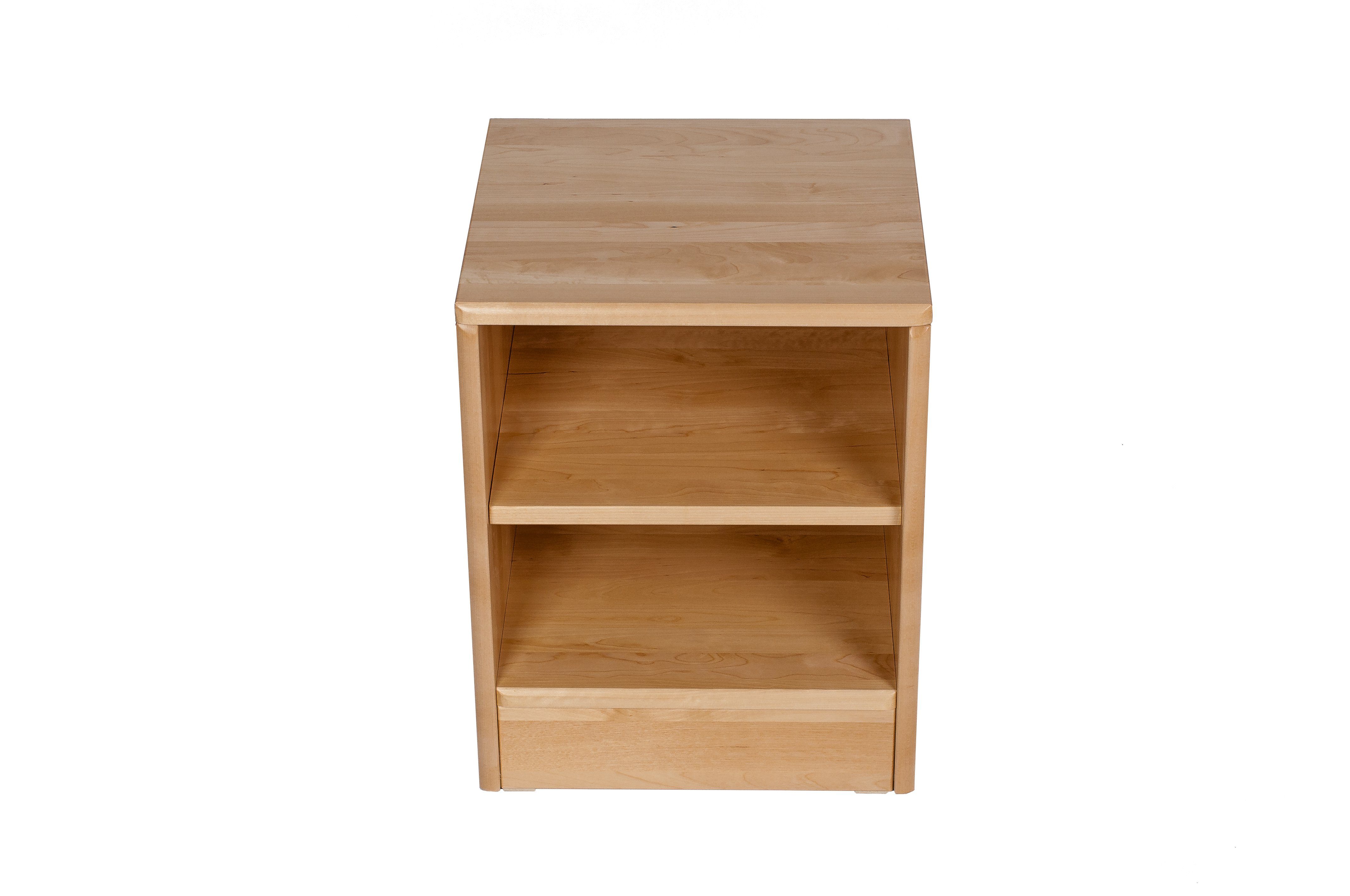 kundler home Nachttisch Birke Massivholz, Betttisch Echtholz, 51x40cm, massiv