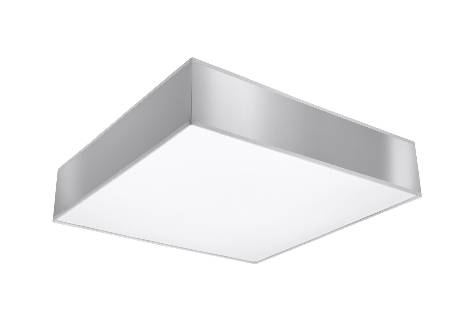 Licht-Erlebnisse Deckenleuchte MITRAS, ohne Leuchtmittel, Deckenlampe Grau 2-flmg eckig schick modern Flur Esszimmer Küche