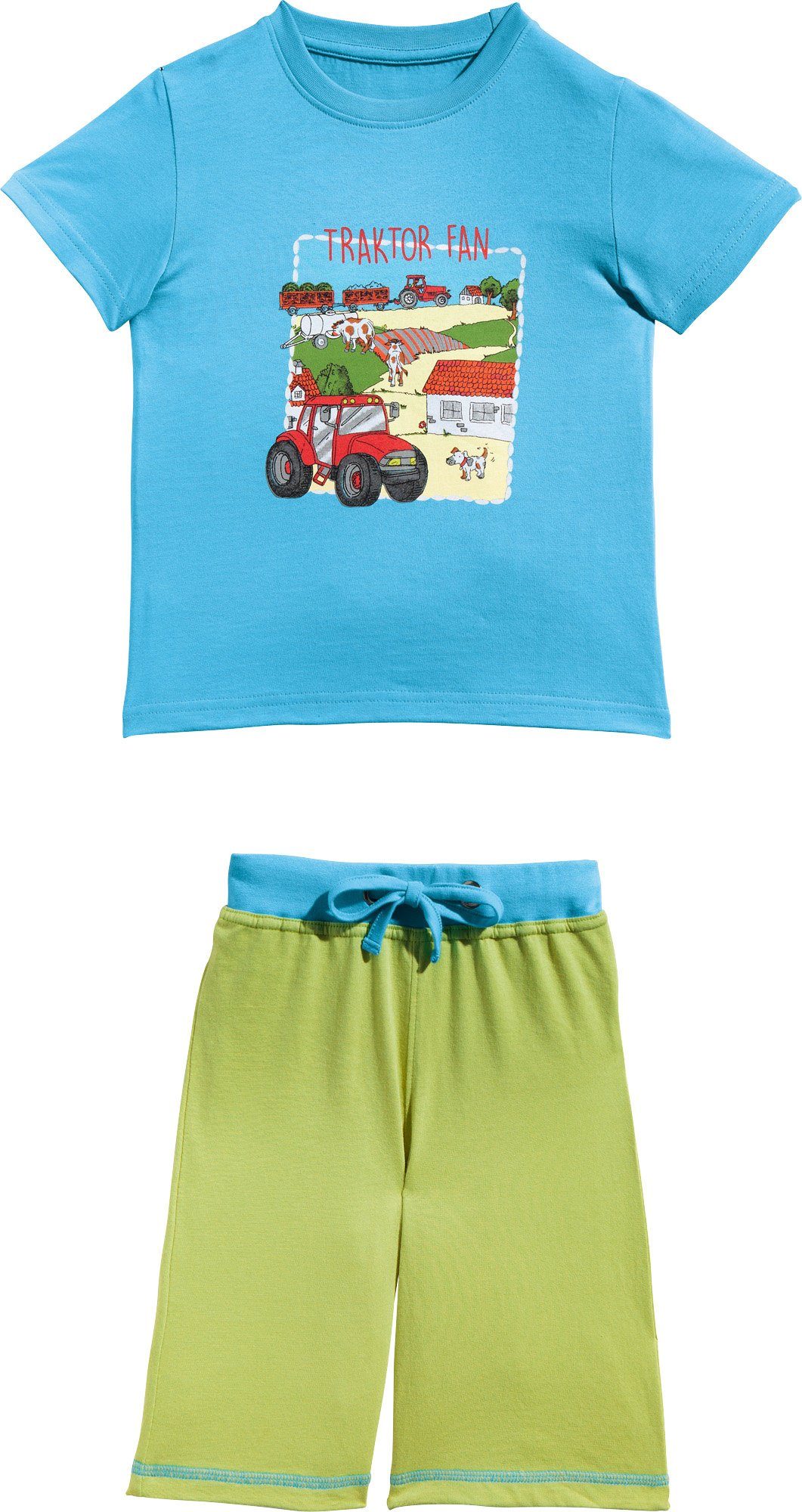 Erwin Müller Pyjama Kinder-Shorty Single-Jersey gemustert
