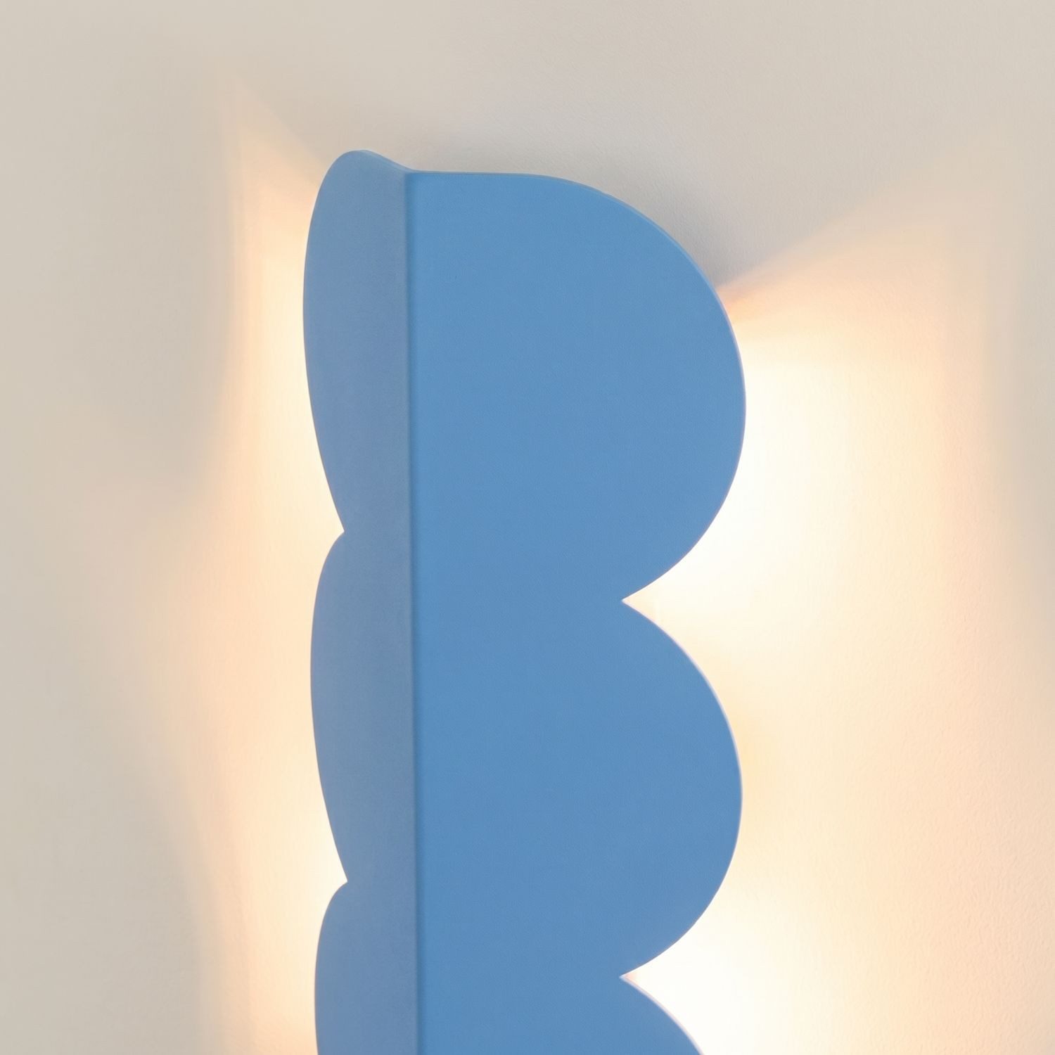 Licht-Erlebnisse Wandleuchte GERAU, ohne Leuchtmittel, Aluminium H: 33.6 cm Azurblau G9 2-flammig länglich Modern