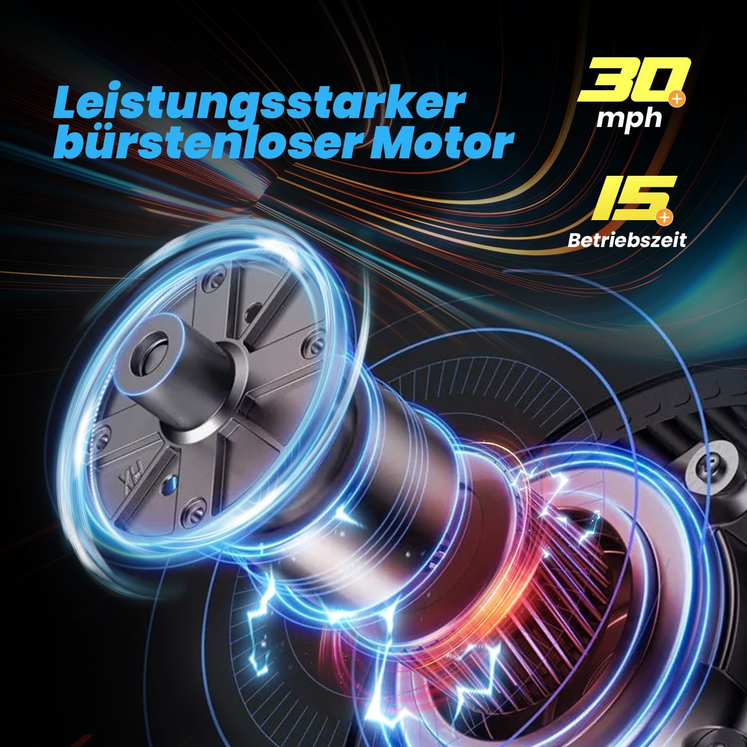 DEERC RC-Boot Bürstenloses 48 km/h mit Alarm, LED, 2,4 GHz