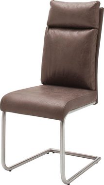 MCA furniture Freischwinger »PIA« (Set, 2 St), Stuhl belastbar bis 120 kg, Kissenoptik