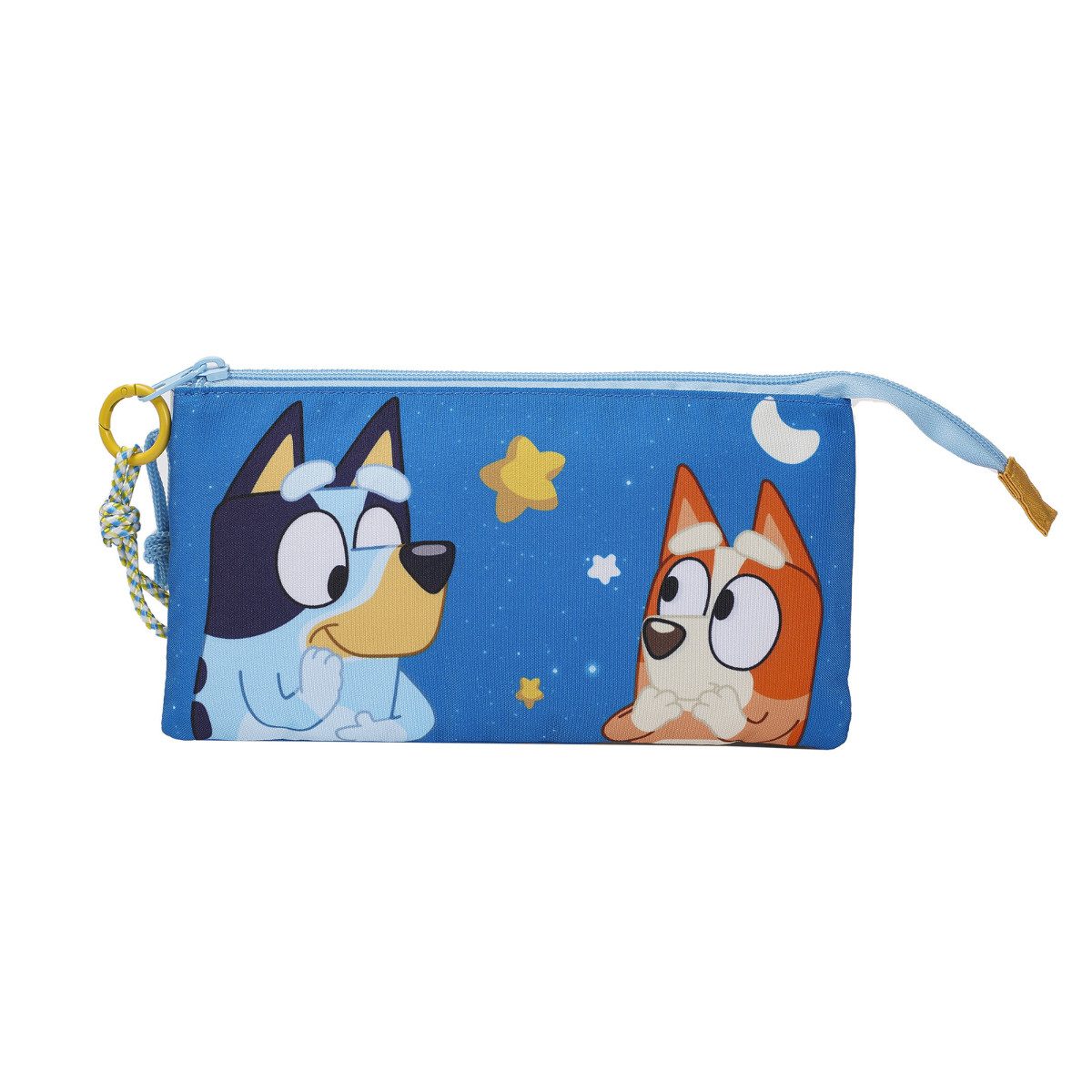 Bluey Federmäppchen Dreifach Federmäppchen 3 Fächer Federmappe mit Reißverschluss