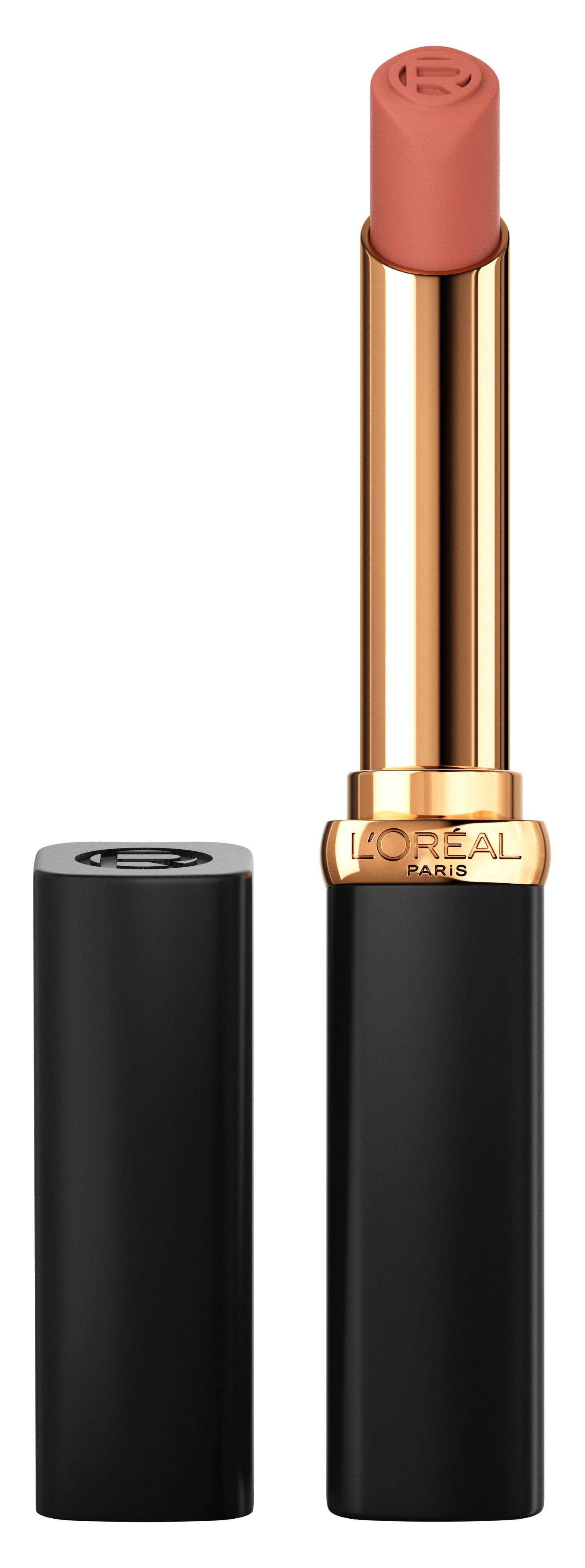 L'ORÉAL PARIS Lippenstift COLOR RICHE INTENSE VOLUME MATTE, mit Arganöl und Hyaluronsäure, pudrig mattes Finish