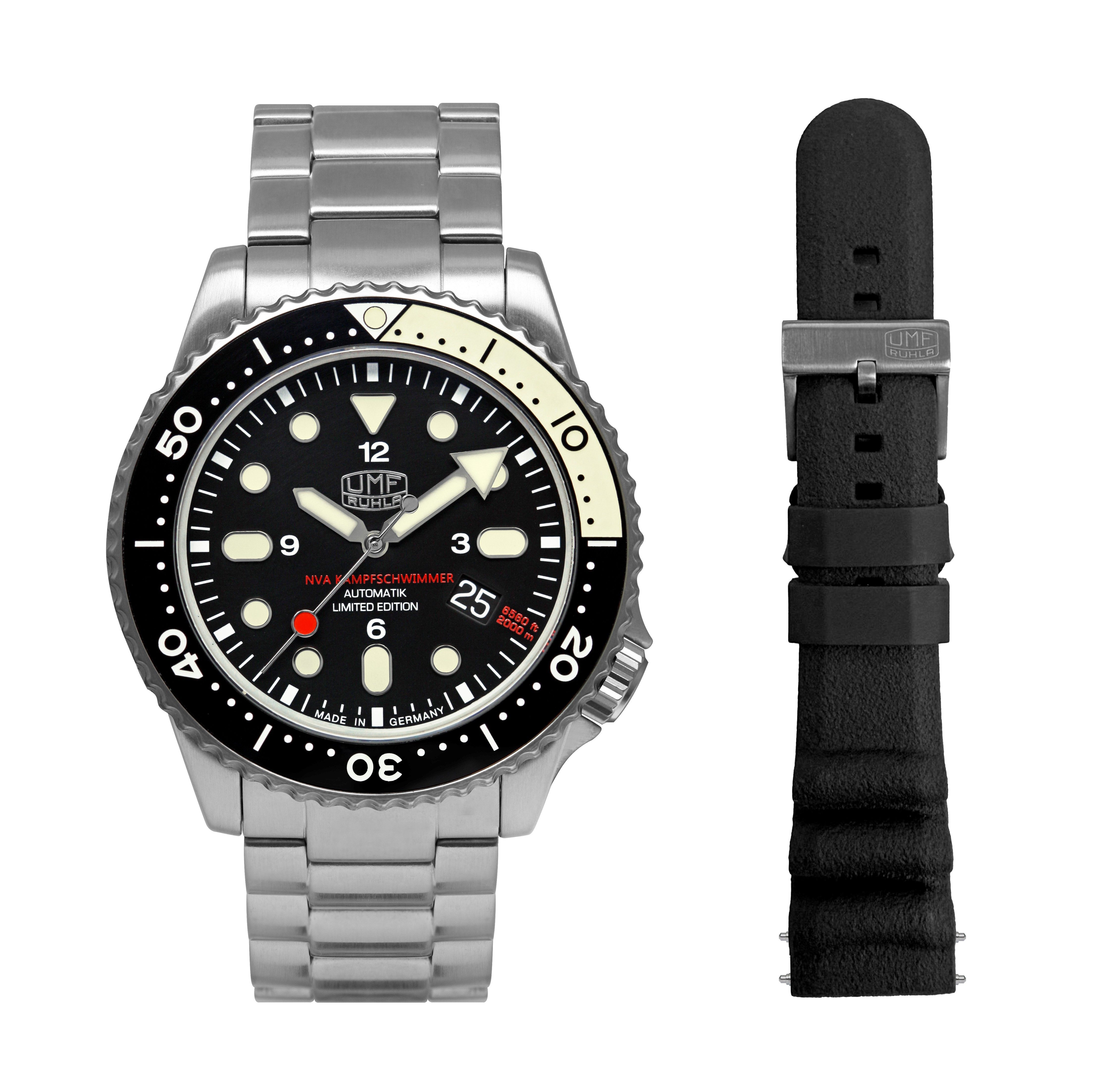 UMF Ruhla Taucheruhr Automatik-Taucheruhr 200 BAR wasserdicht, limitiert, Limitiert auf 50 Exemplare je Farbe, Heliumventil