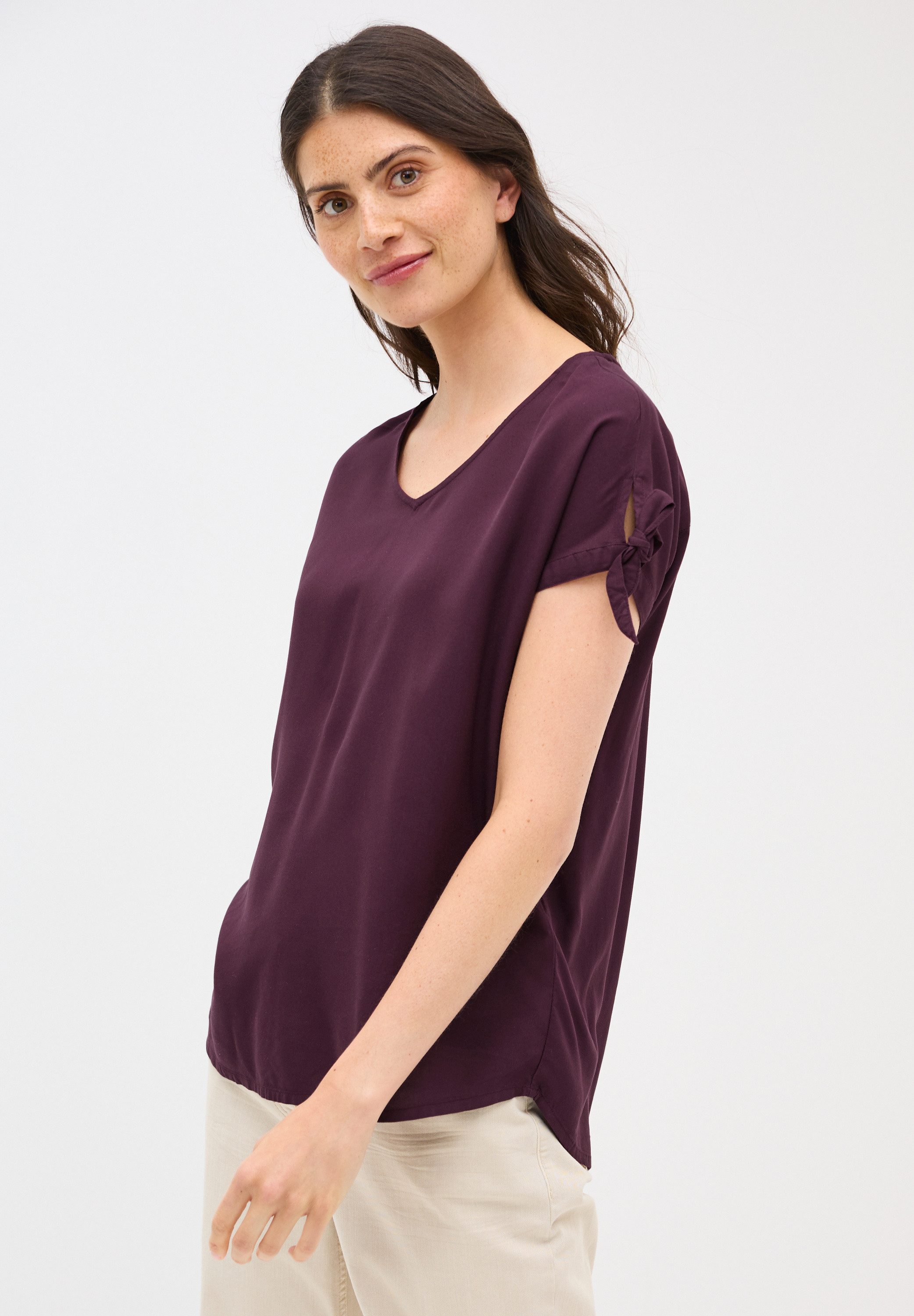 CECIL Kurzarmbluse aus softer Viskose