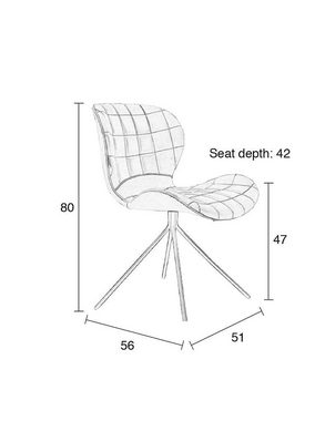 Zuiver Esszimmerstuhl Esszimmerstuhl OMG Stuhl von ZUIVER Stoff Hellgrau