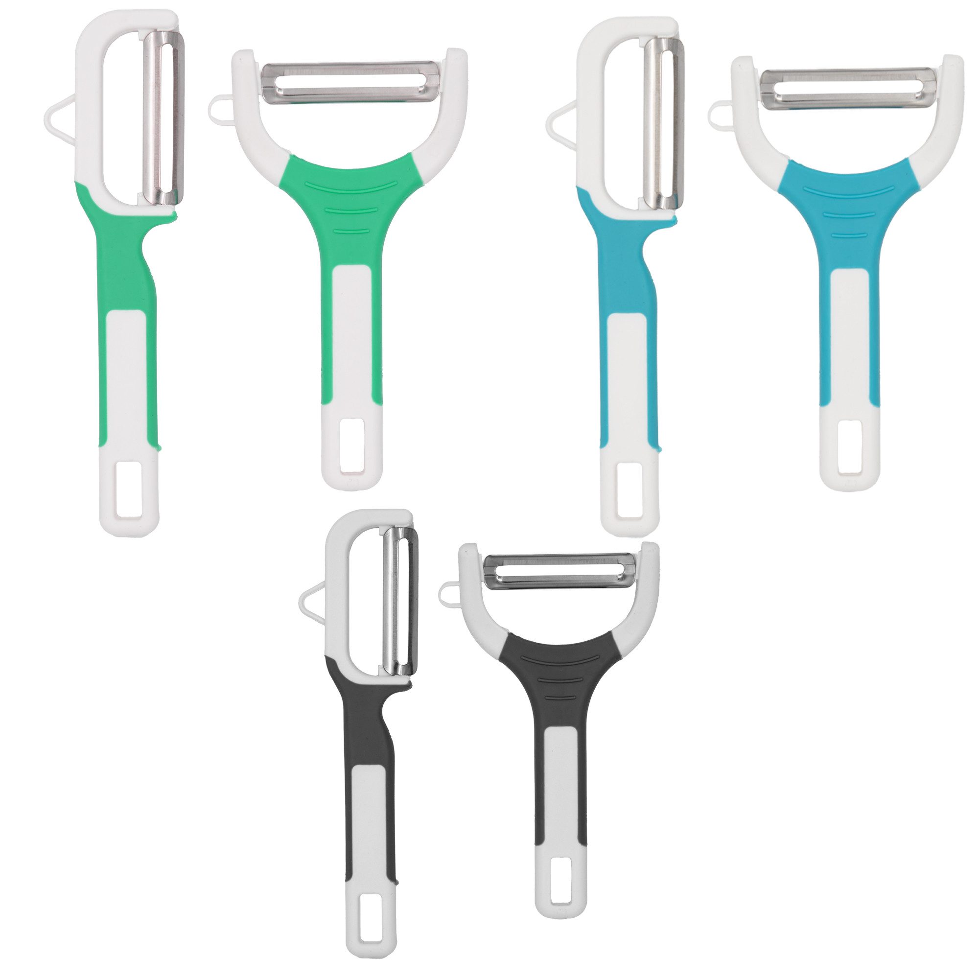 TSB Werk Apfelschäler 2x Sparschäler Gemüseschäler Kartoffelschäler, Spargelschäler, Obstschäler, 2er, Set