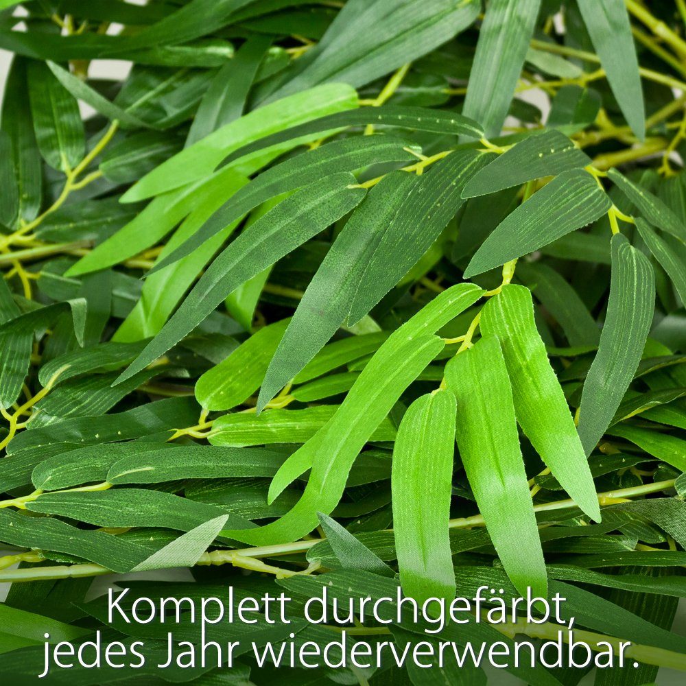 12 Dekoration Kunstpflanze Kunstpflanze Decovego, Bambuszweige Decovego Künstliche Stück 66 cm