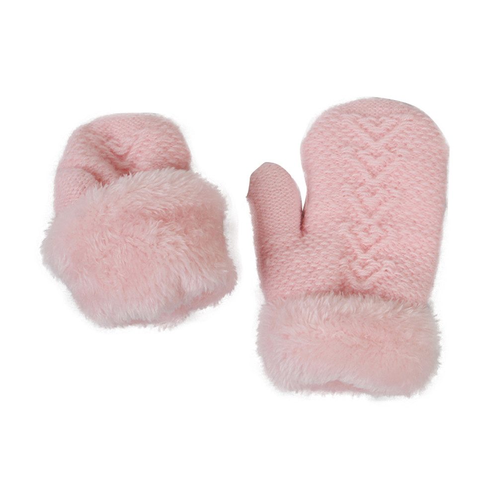 Coonoor Filzhut Kinder Mütze Schal Handschuhe Set (3-St) Niedliches Design Geeignet fur 1-4 Jahre alte Kinder Unisex