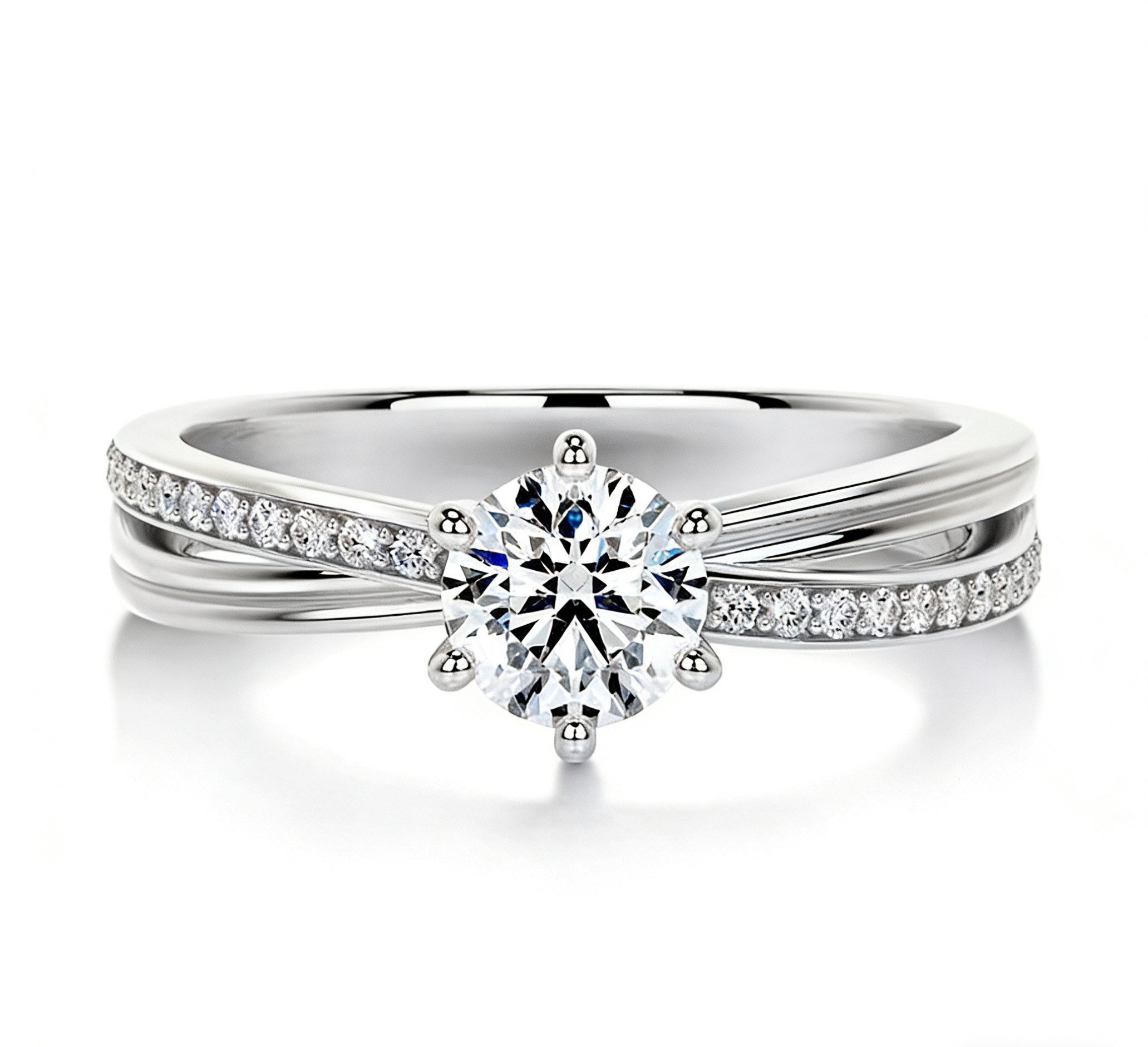 Diamantring damen ring,1ct ring gold damen 585 echtgold,e Vs1 3ex promise ring