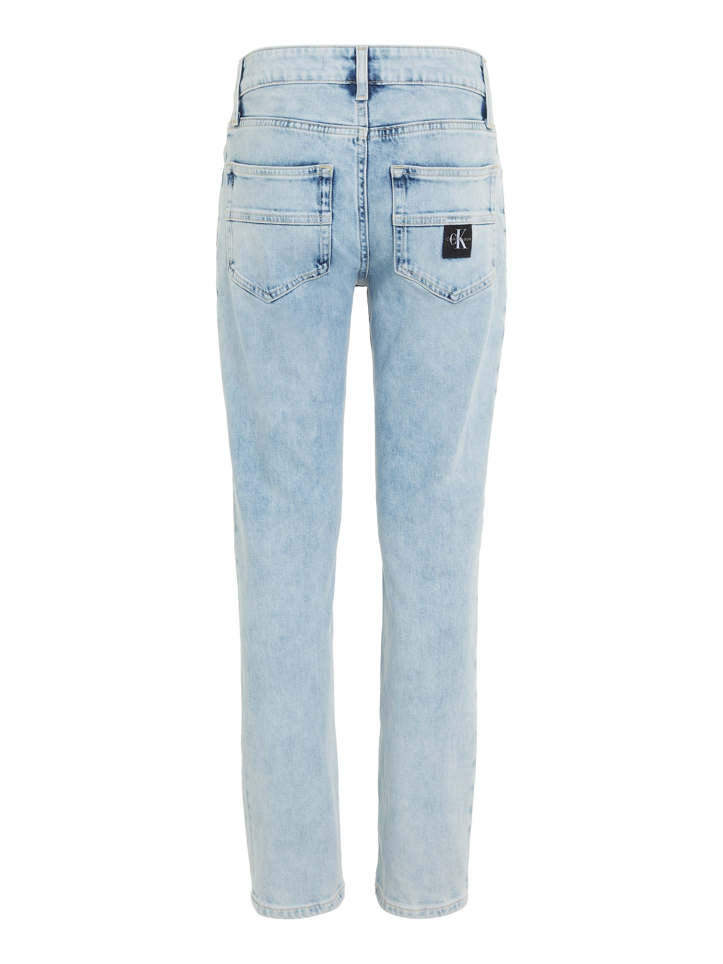 Jeans Klein im BLUE STRAIGHT Straight-Jeans OPTIC 5-Poket-Style LIGHT REG. Calvin