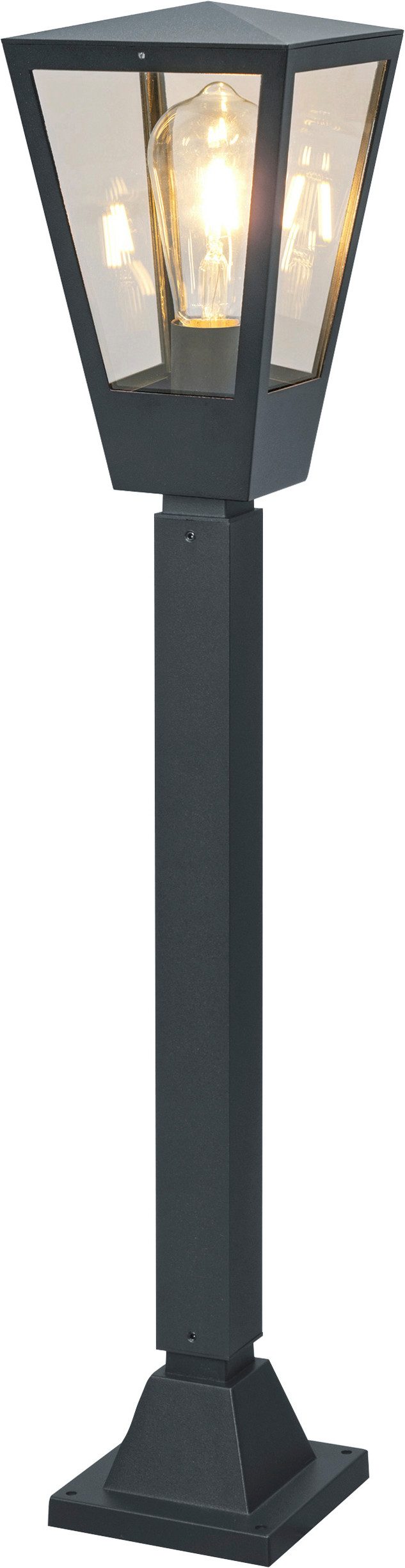 Brilliant Pollerleuchte Westcliff, ohne Leuchtmittel, Außen Wegeleuchte, E27, Aluminium Glas, anthrazit