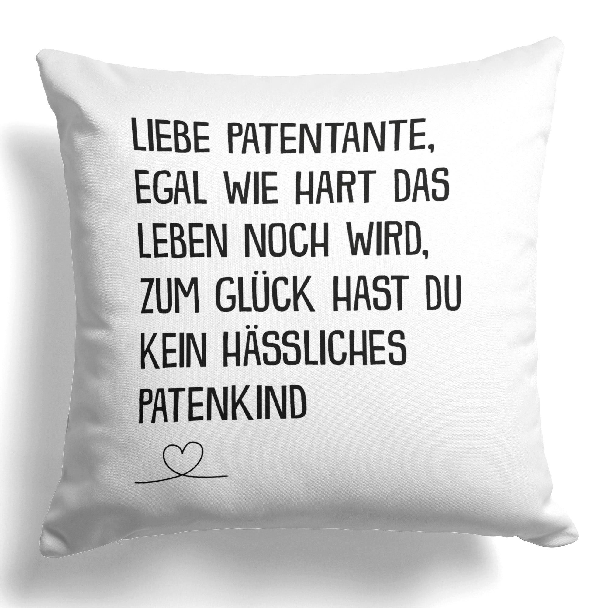 Dekokissen Patentante Geschenk Patin Taufpatin Geburtstag Weihnachten Deko Frauen