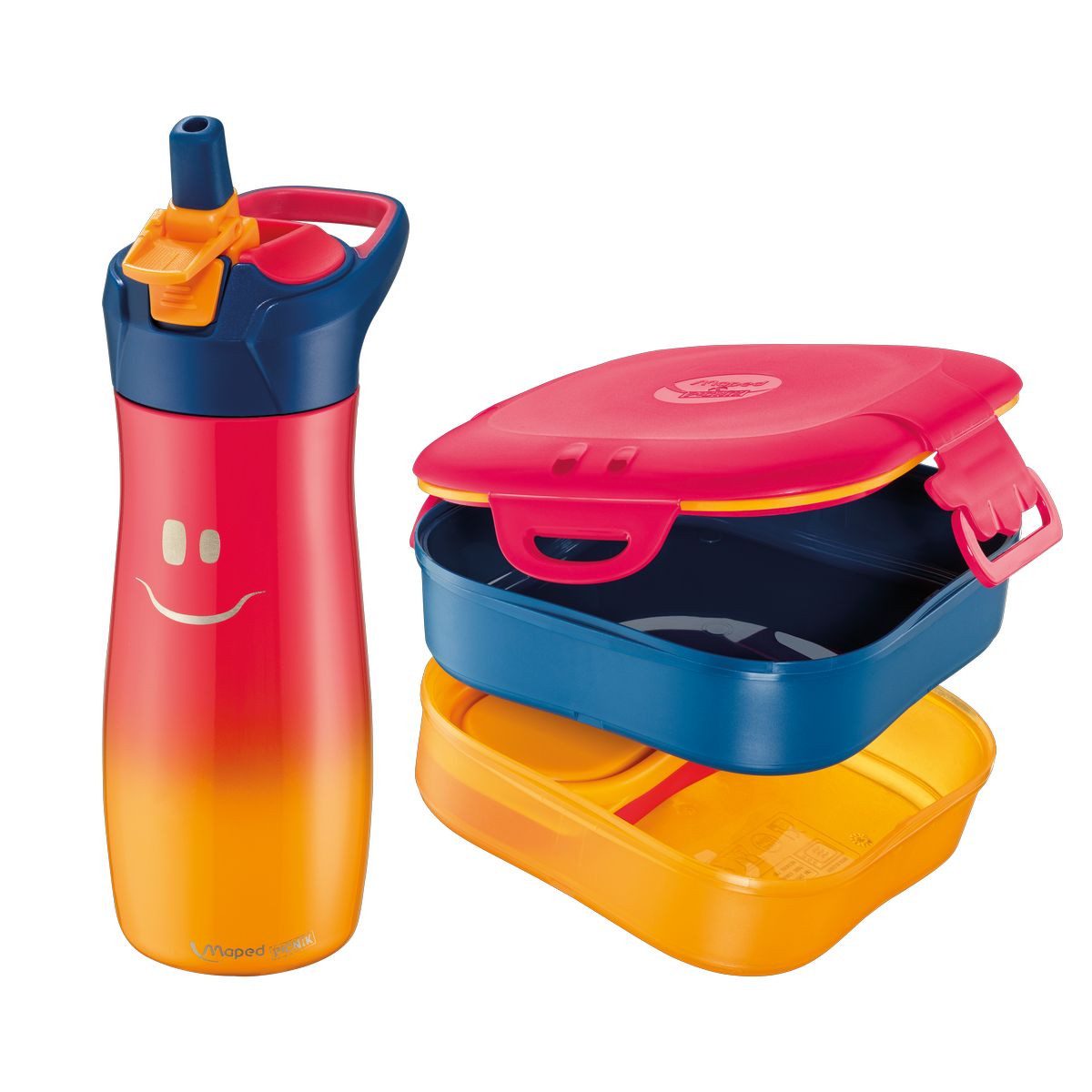 MAPED Kindergeschirr-Set Maped Pausenset Kids Concept Lunchbox und Trinkflasche mehrfarbig 2