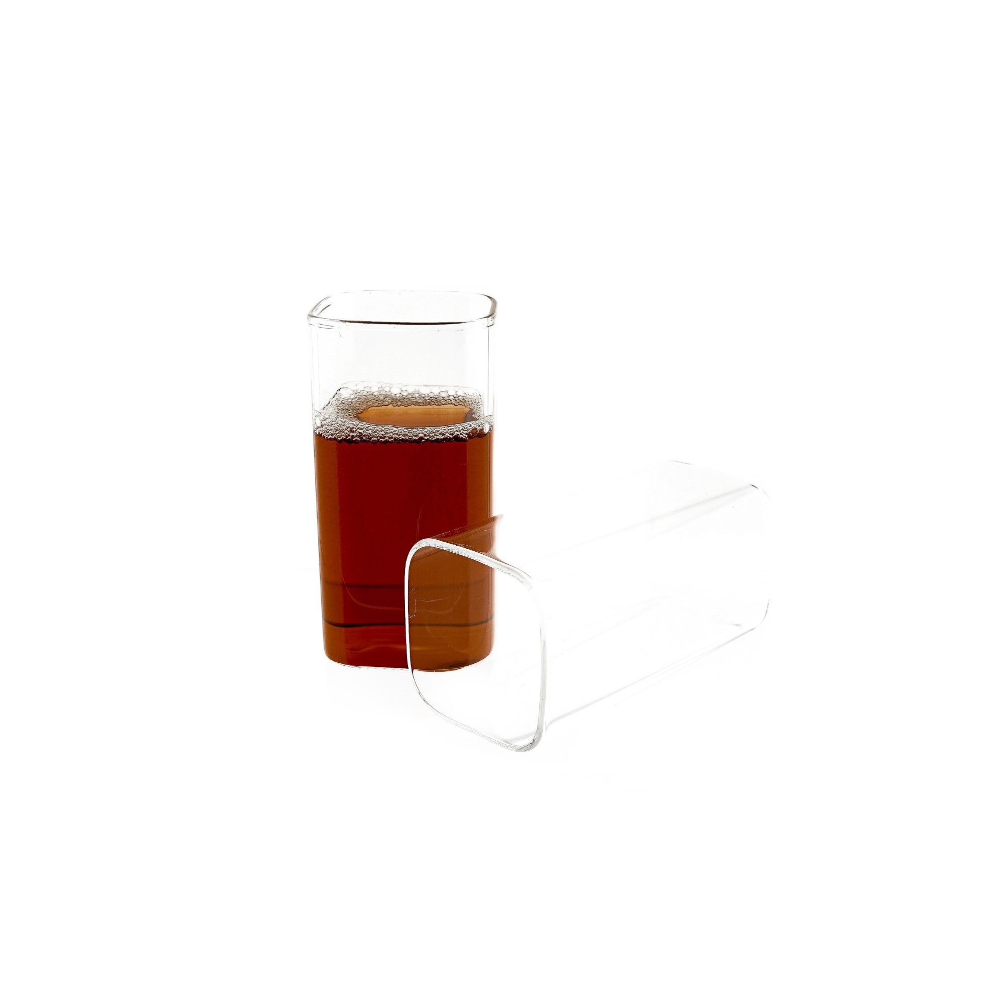 Gläser-Set 6er Gläser-Set 350 ml Quadratisches Glas, Transparent