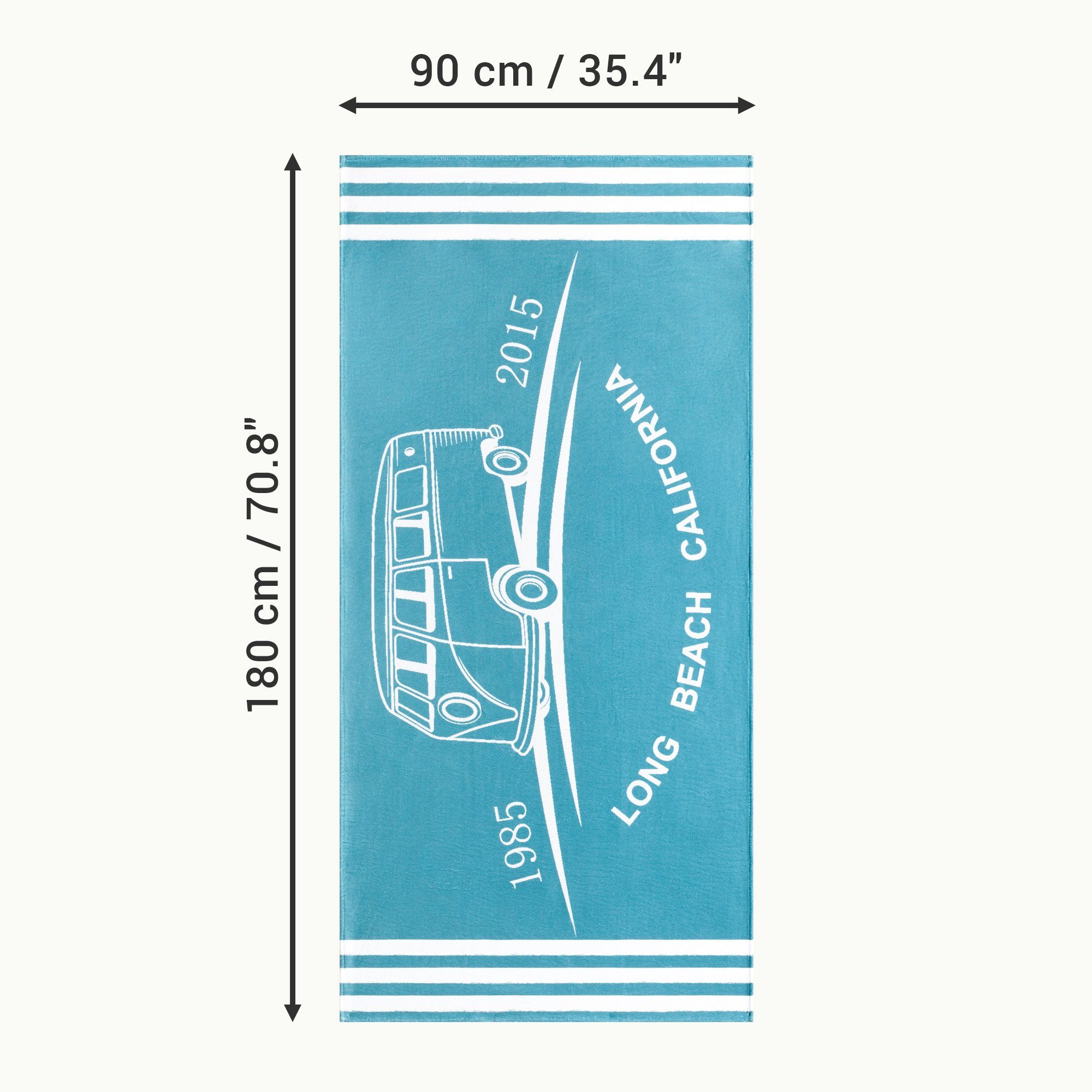 HOMELEVEL Strandtuch Strandtuch XXL Mintgrün 90x180cm Handtuch - schnelltrocknend saugfähig