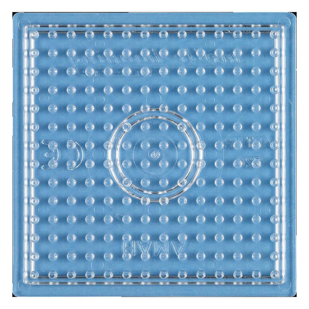 Bügelperlen Hama Midi-Stiftplatte kl. Quadrat, transparent