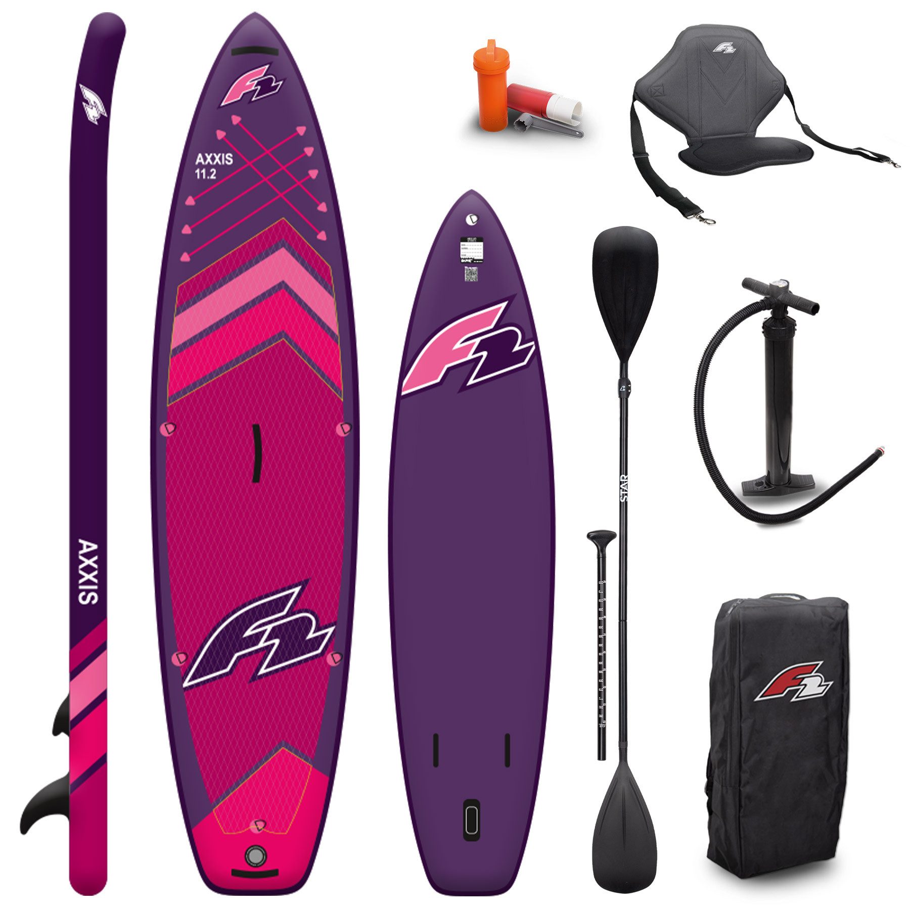 SUP-Board F2 Stand up Paddle Board AXXIS Damen Ltd. Edition SET SUP 10,2 Lila