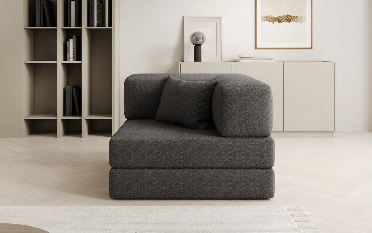 Luxusbetten24 Sessel Designer Sofa-Sessel Lazy, in Bouclé