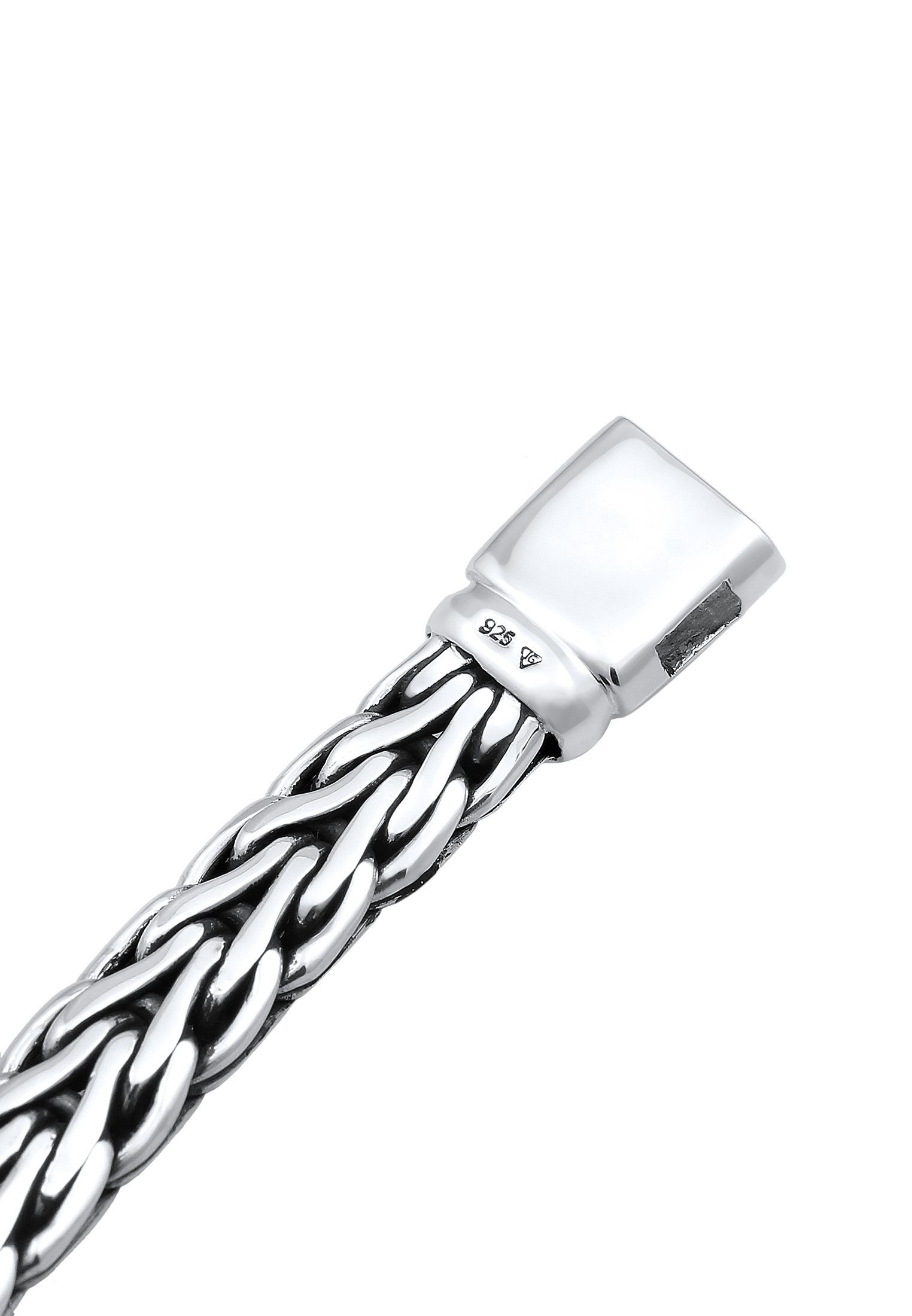 Kuzzoi Armband Gliederarmband Zopfmuster Unisex 925er Silber